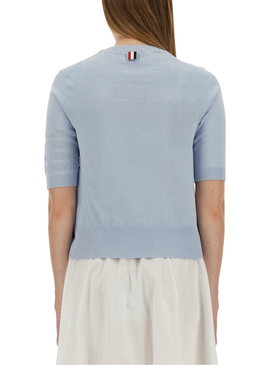 THOM BROWNE "4-BAR" KNITTED T-SHIRT