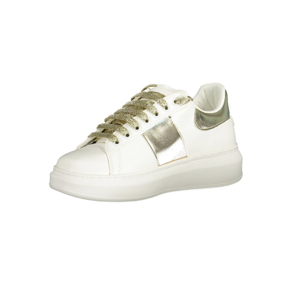Gaelle Paris White Polyethylene Sneaker