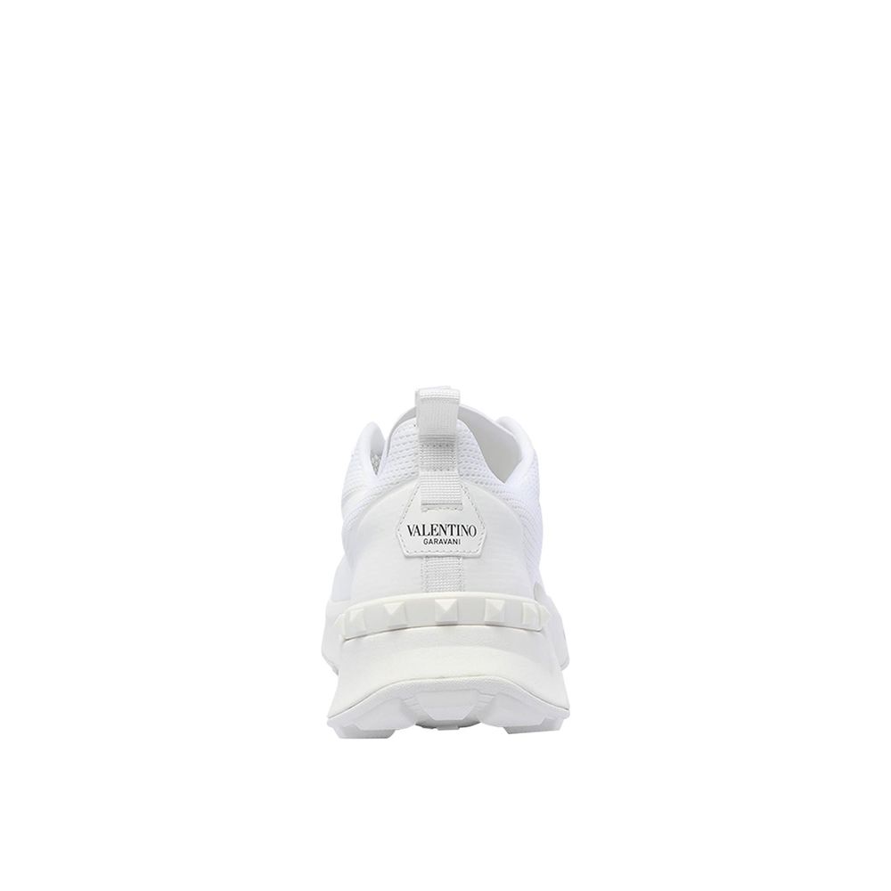 Valentino Garavani White Fabric Athletic Sneakers