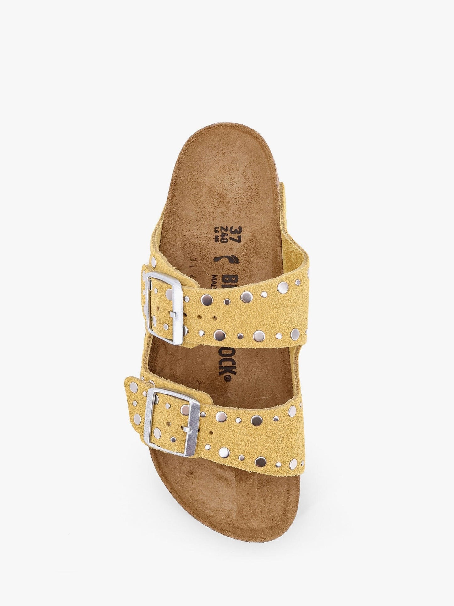 Birkenstock Arizona Rivet Border leather sandals with applied metal rivets