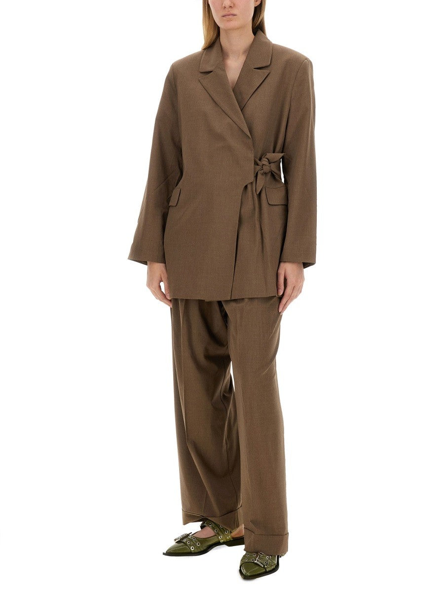 GANNI ASYMMETRICAL BLAZER