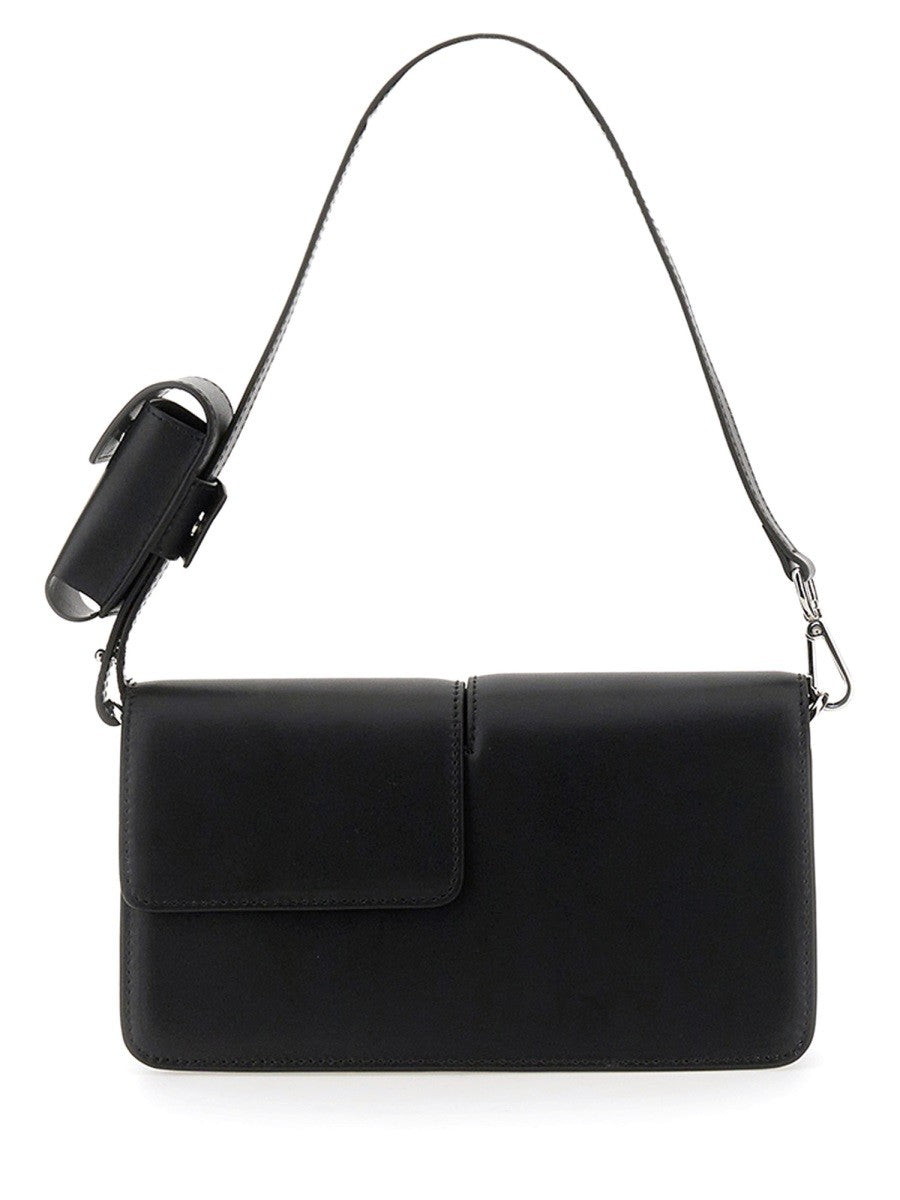 msgm BAGUETTE BAG WITH DOUBLE FLAP AND LOGO