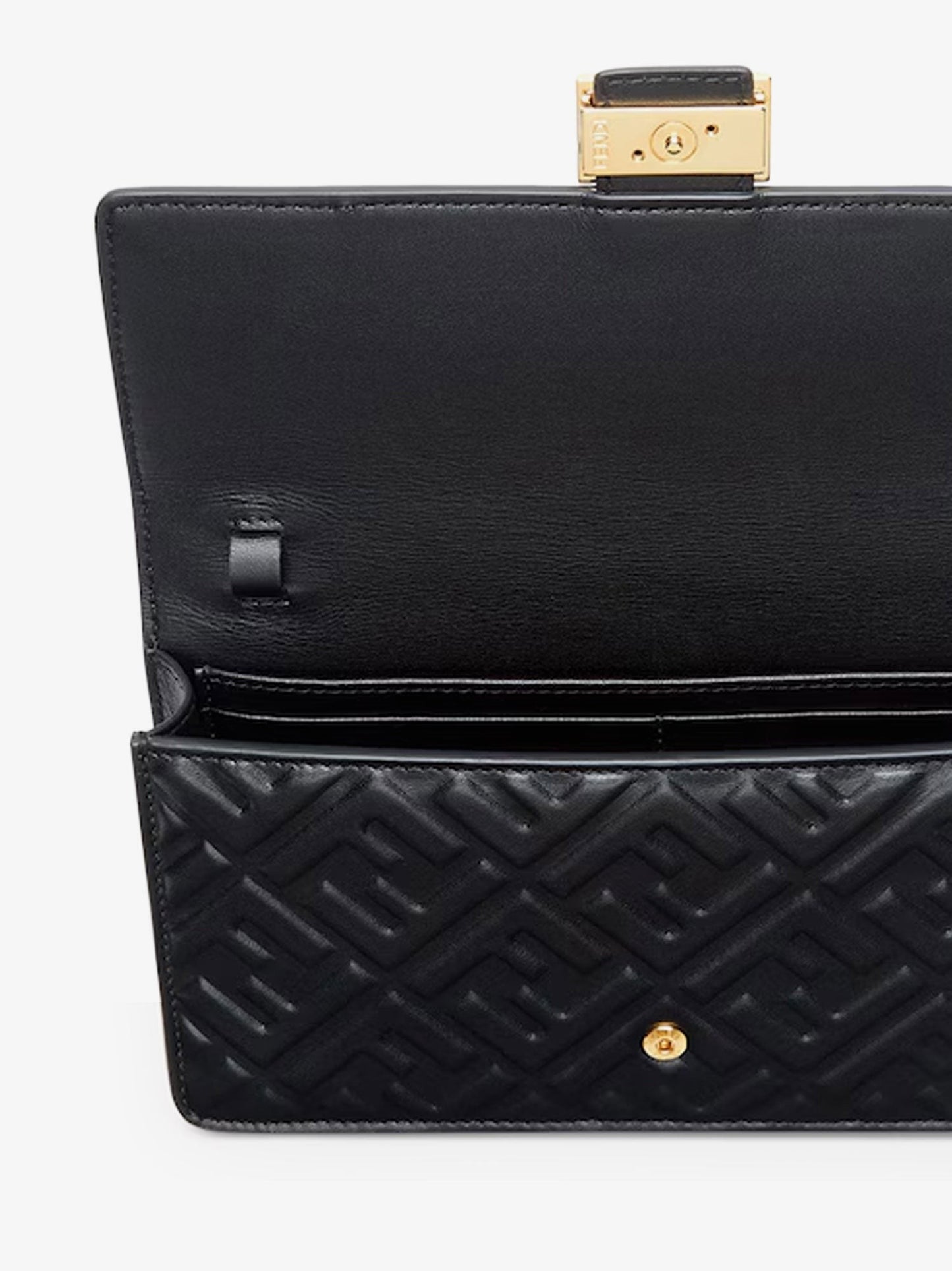 Fendi Baguette Wallet on Chain leather shoulder bag with FF motif
