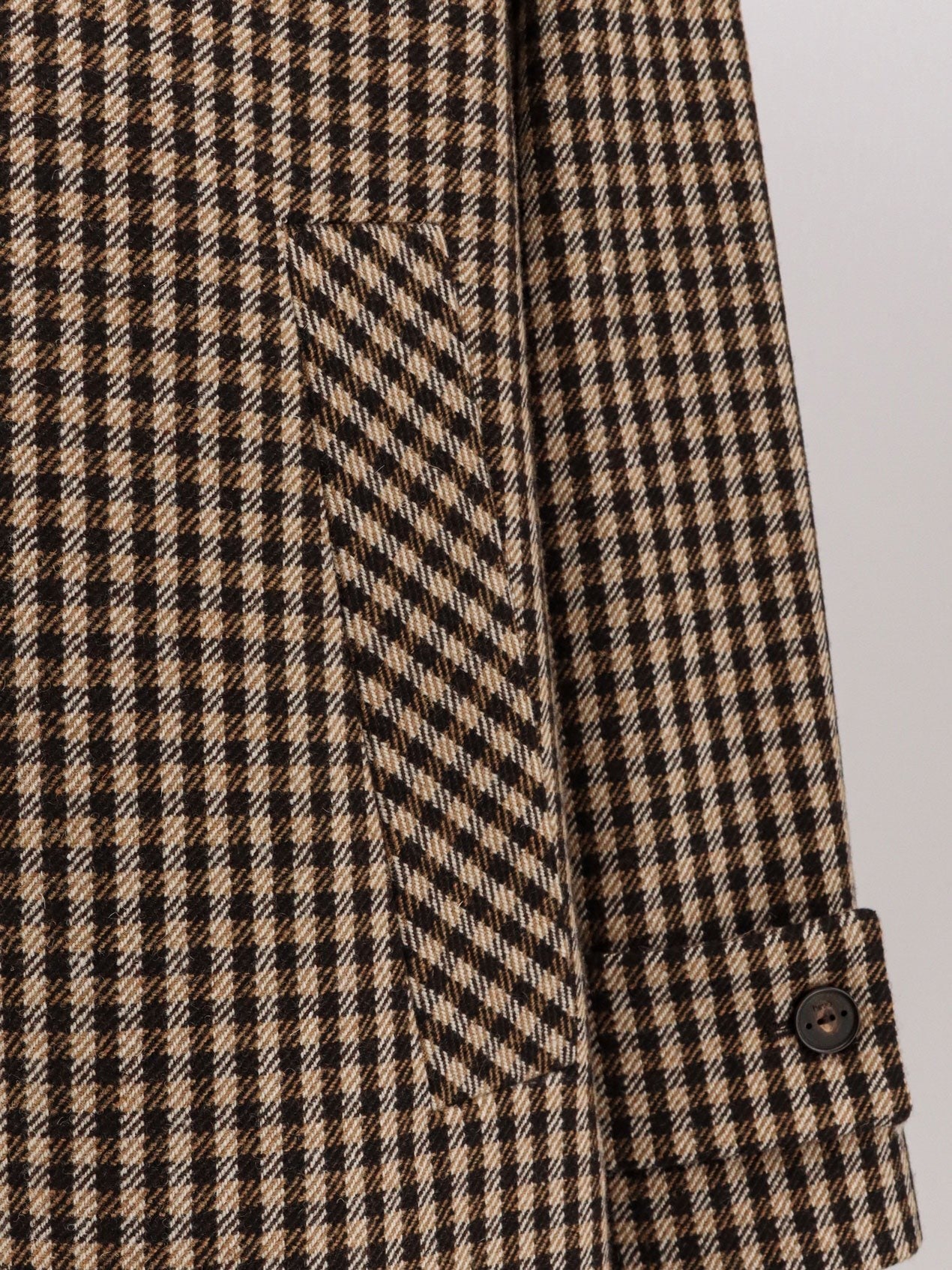 Hevo Baia Del Monaco madras wool blend coat