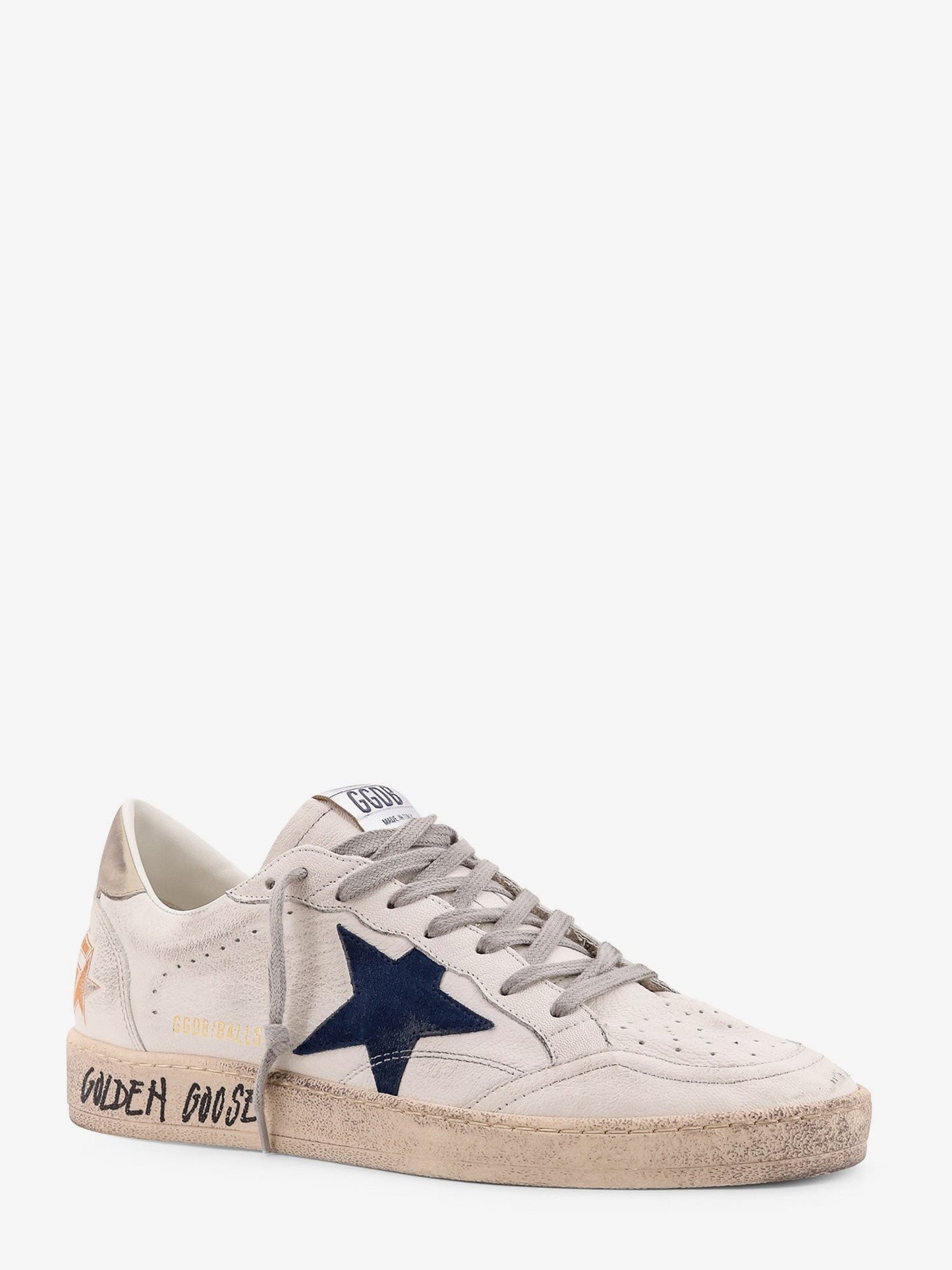 Golden Goose Deluxe Brand Ball Star low-top leather sneakers with used effect