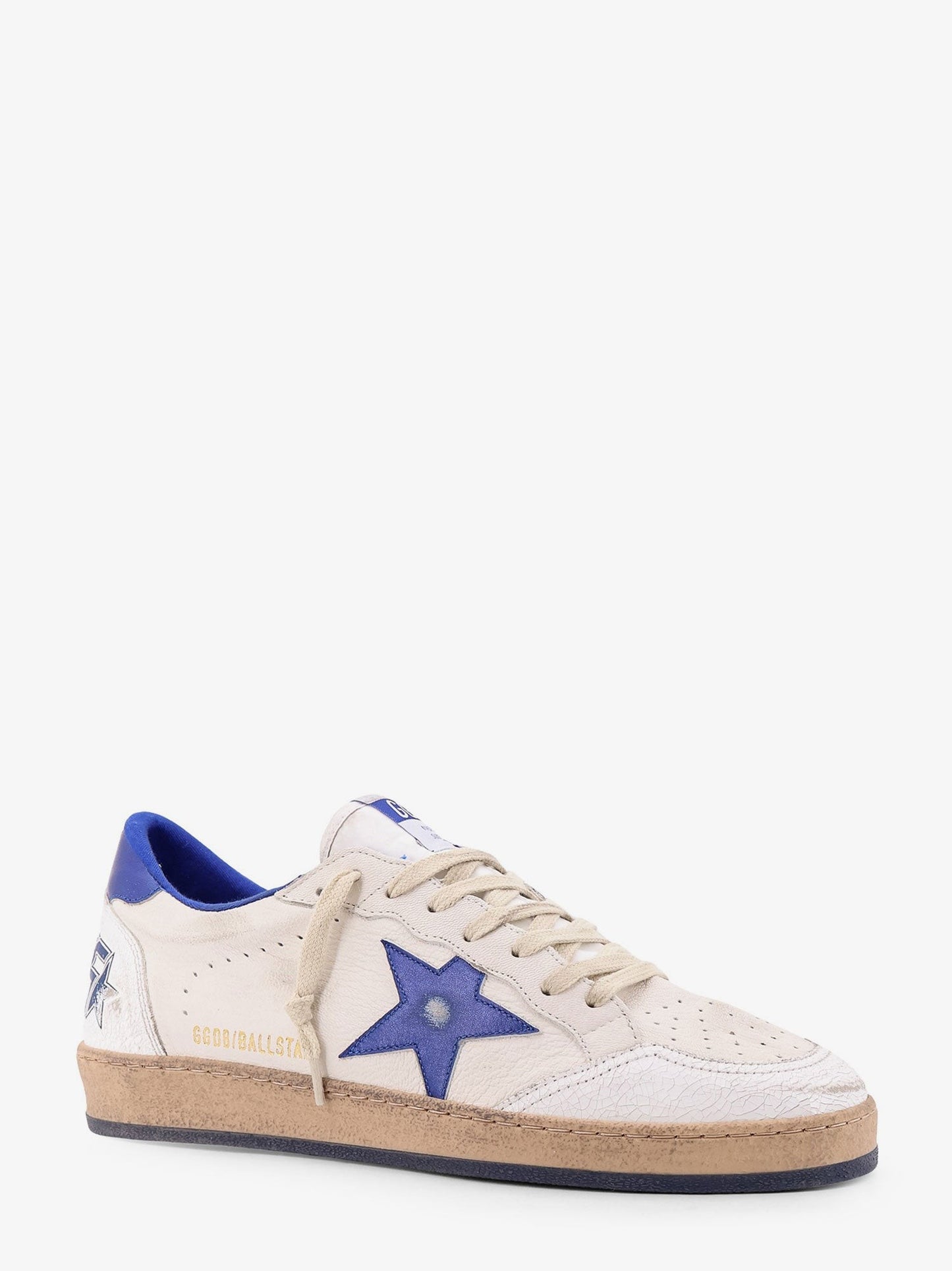 Golden Goose Deluxe Brand Ball Star low-top leather sneakers with used effect