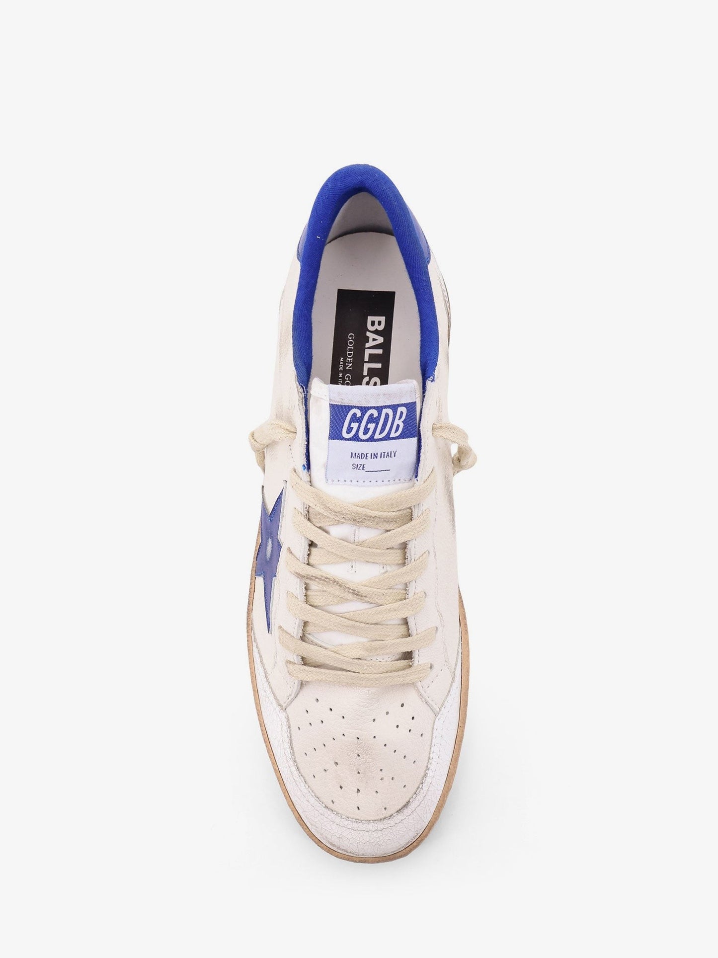 Golden Goose Deluxe Brand Ball Star low-top leather sneakers with used effect