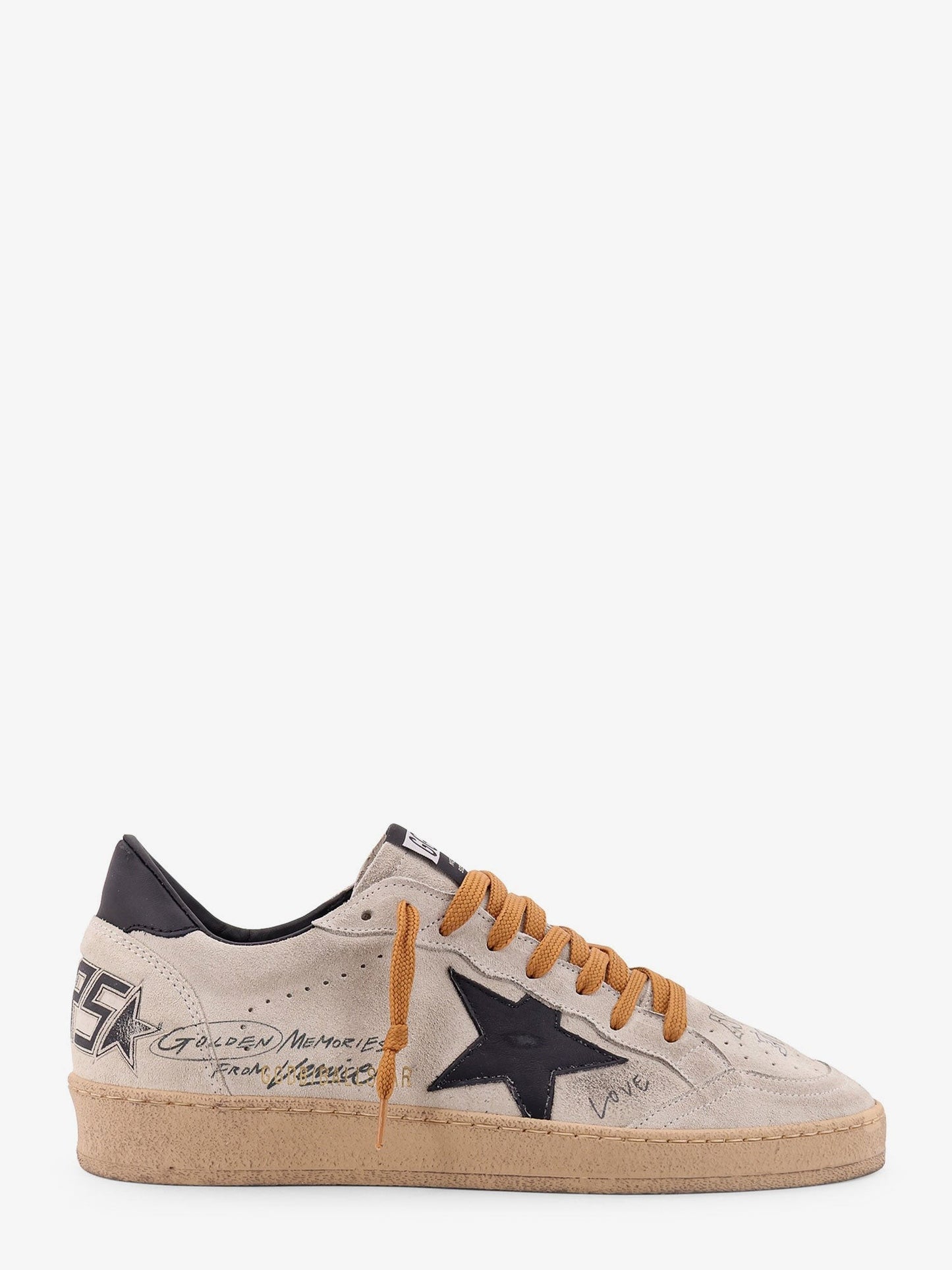 Golden Goose Deluxe Brand Ball Star low-top leather sneakers with used effect