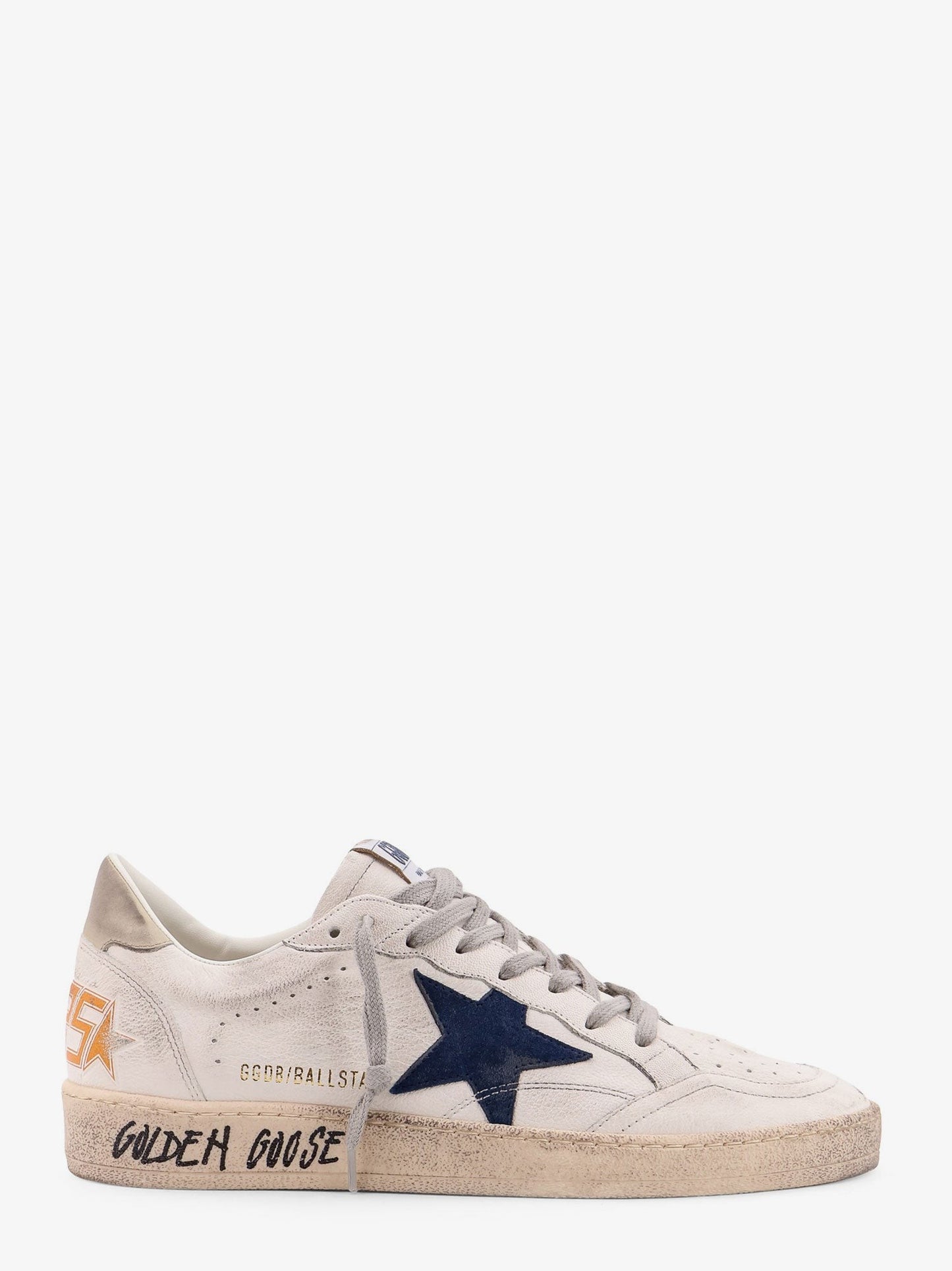 Golden Goose Deluxe Brand Ball Star low-top leather sneakers with used effect