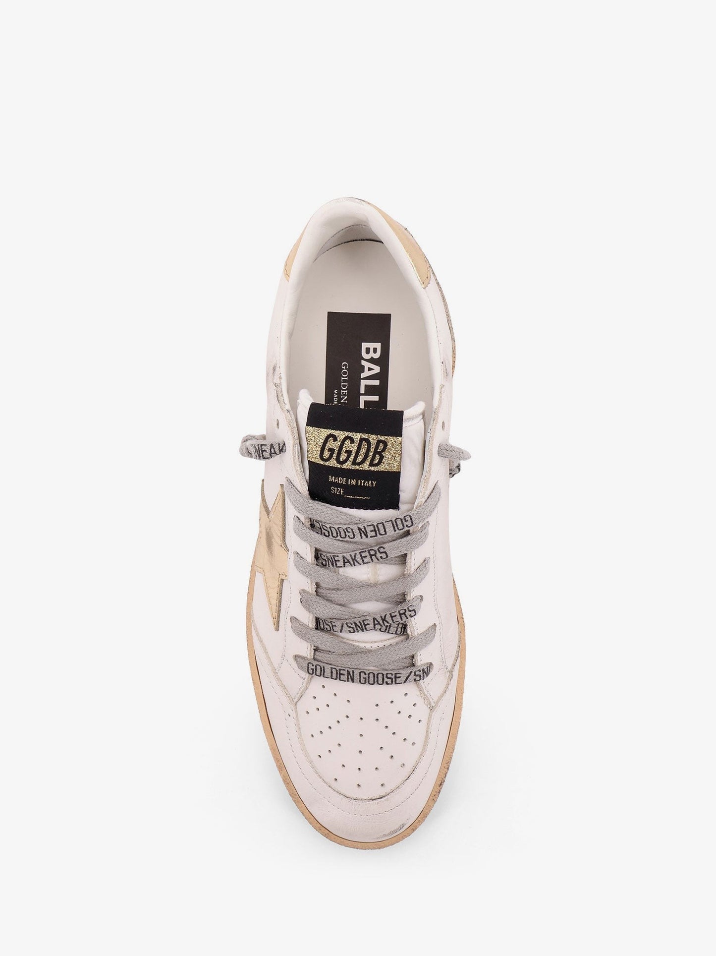 Golden Goose Deluxe Brand Ball Star low-top suede sneakers with used effect