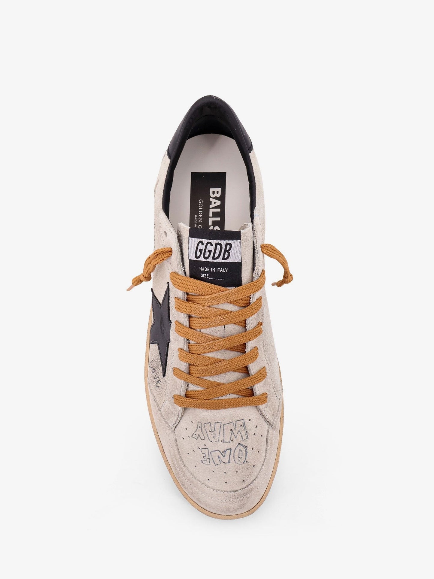 Golden Goose Deluxe Brand Ball Star low-top leather sneakers with used effect