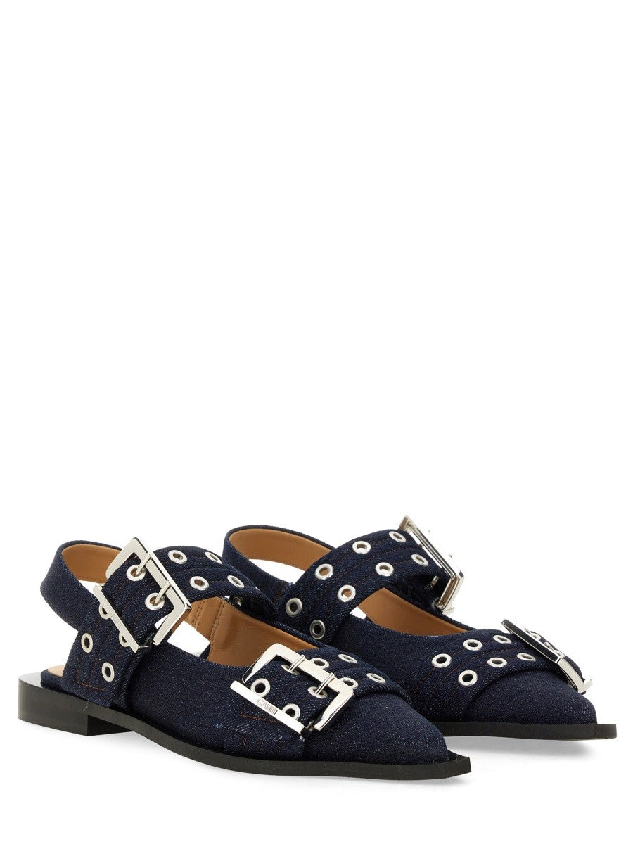 GANNI BALLERINA WITH BUCKLE