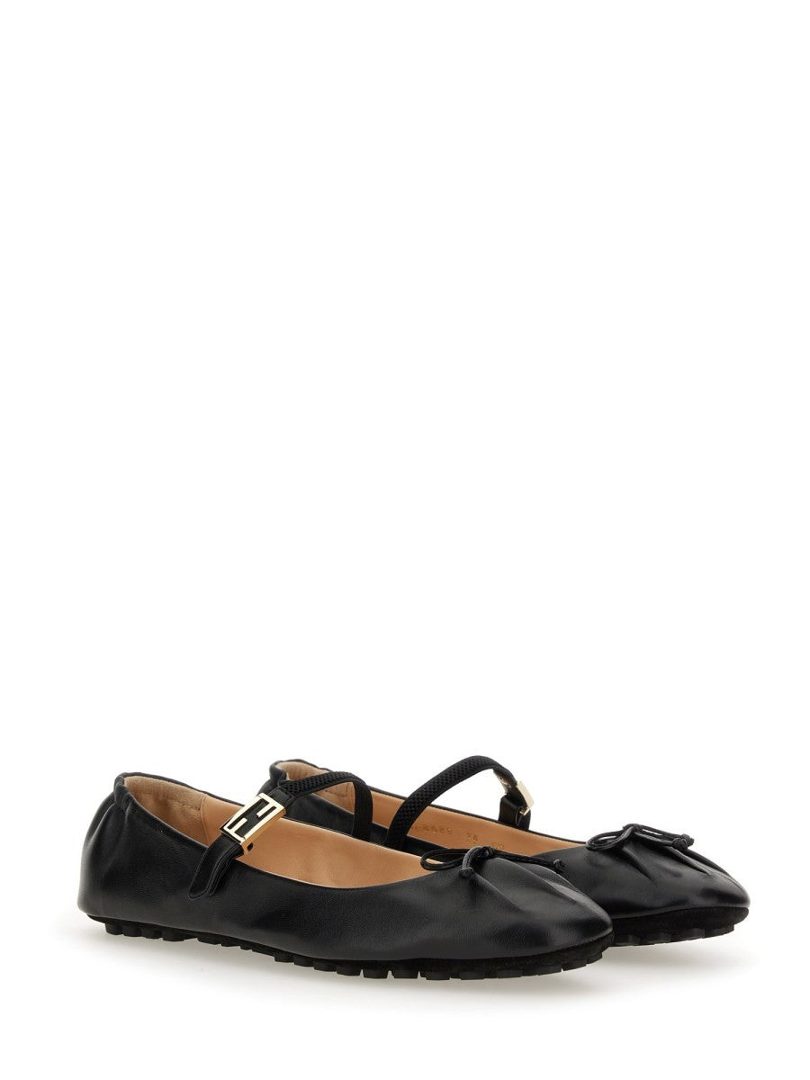 Fendi BALLERINA WITH FF BAGUETTE PATTERN
