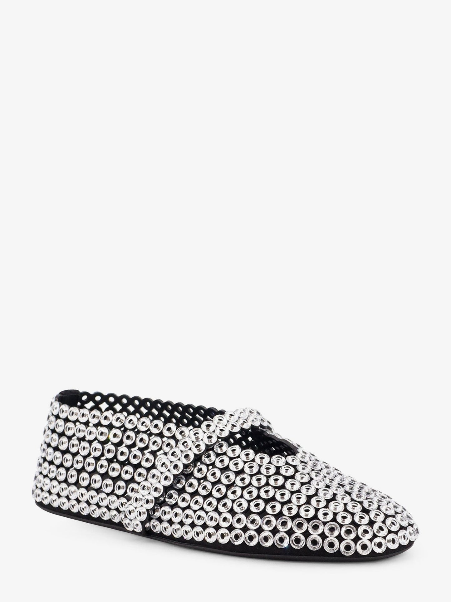 ALAIA Ballet Flats suede and rubber ballerinas with glass eyelets