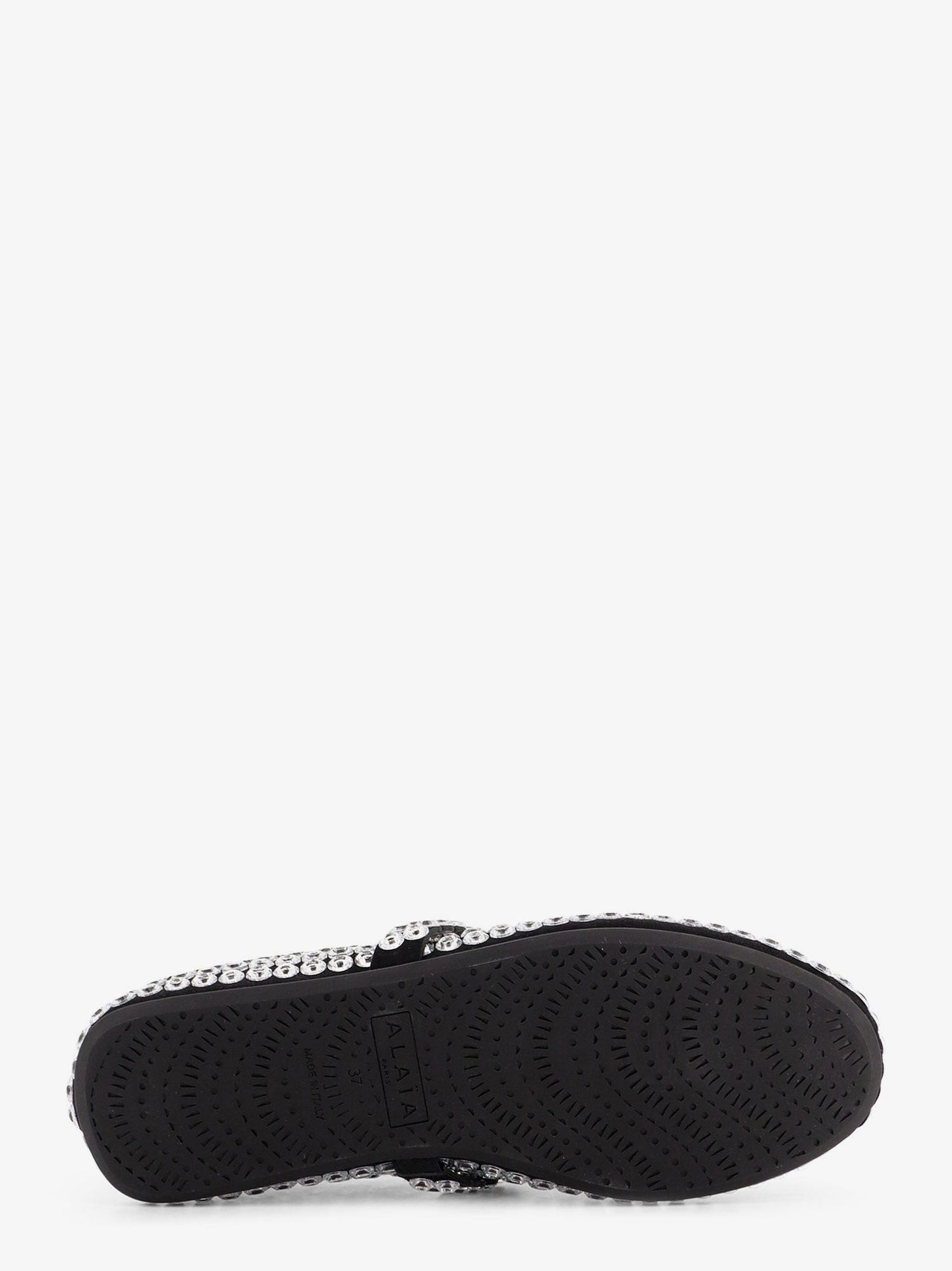 ALAIA Ballet Flats suede and rubber ballerinas with glass eyelets