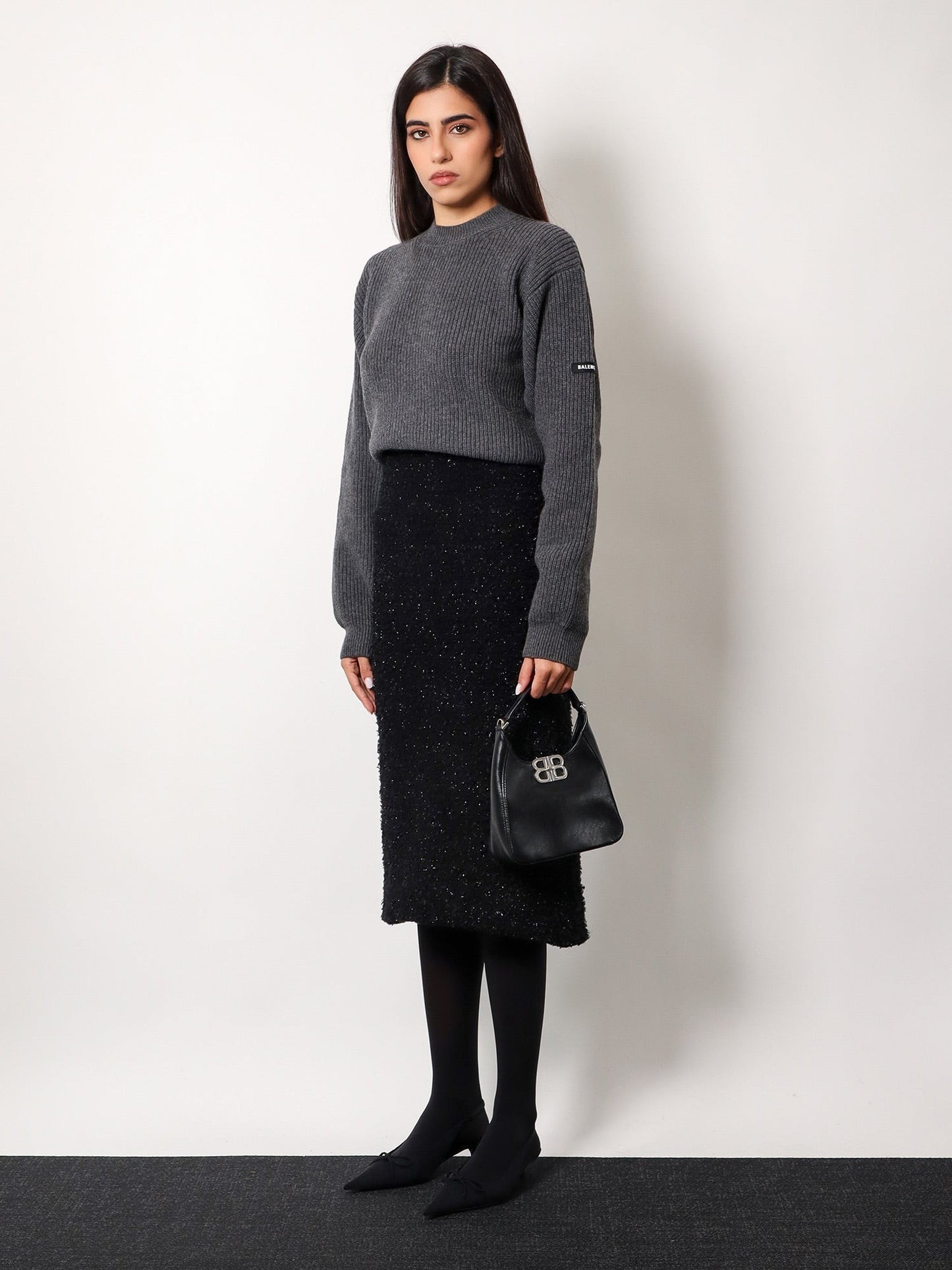 Balenciaga Bb soft hobo s leather bag