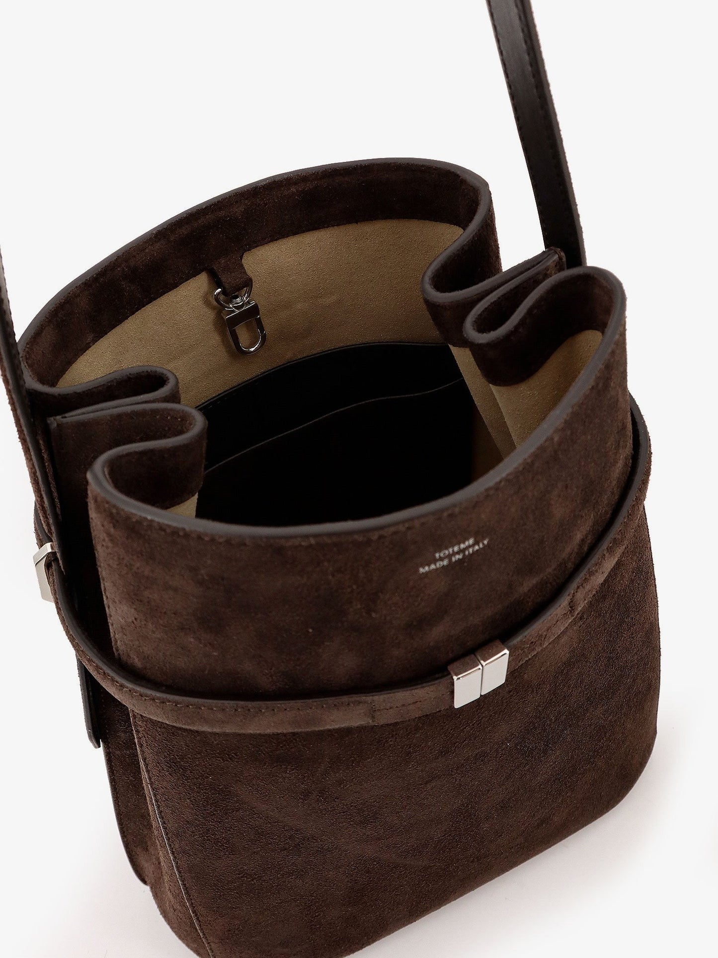 TOTEME Belted suede bucket bag