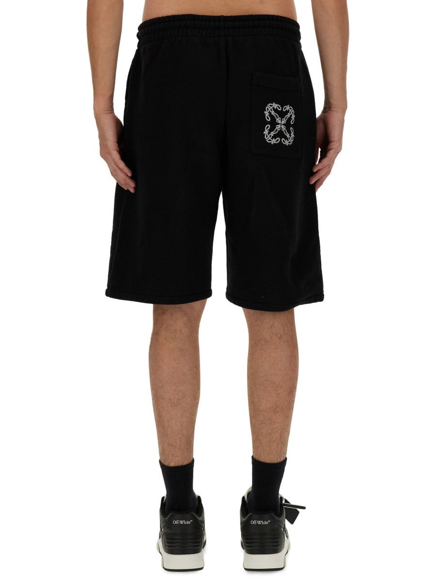 Off-white BERMUDA WITH LOGO