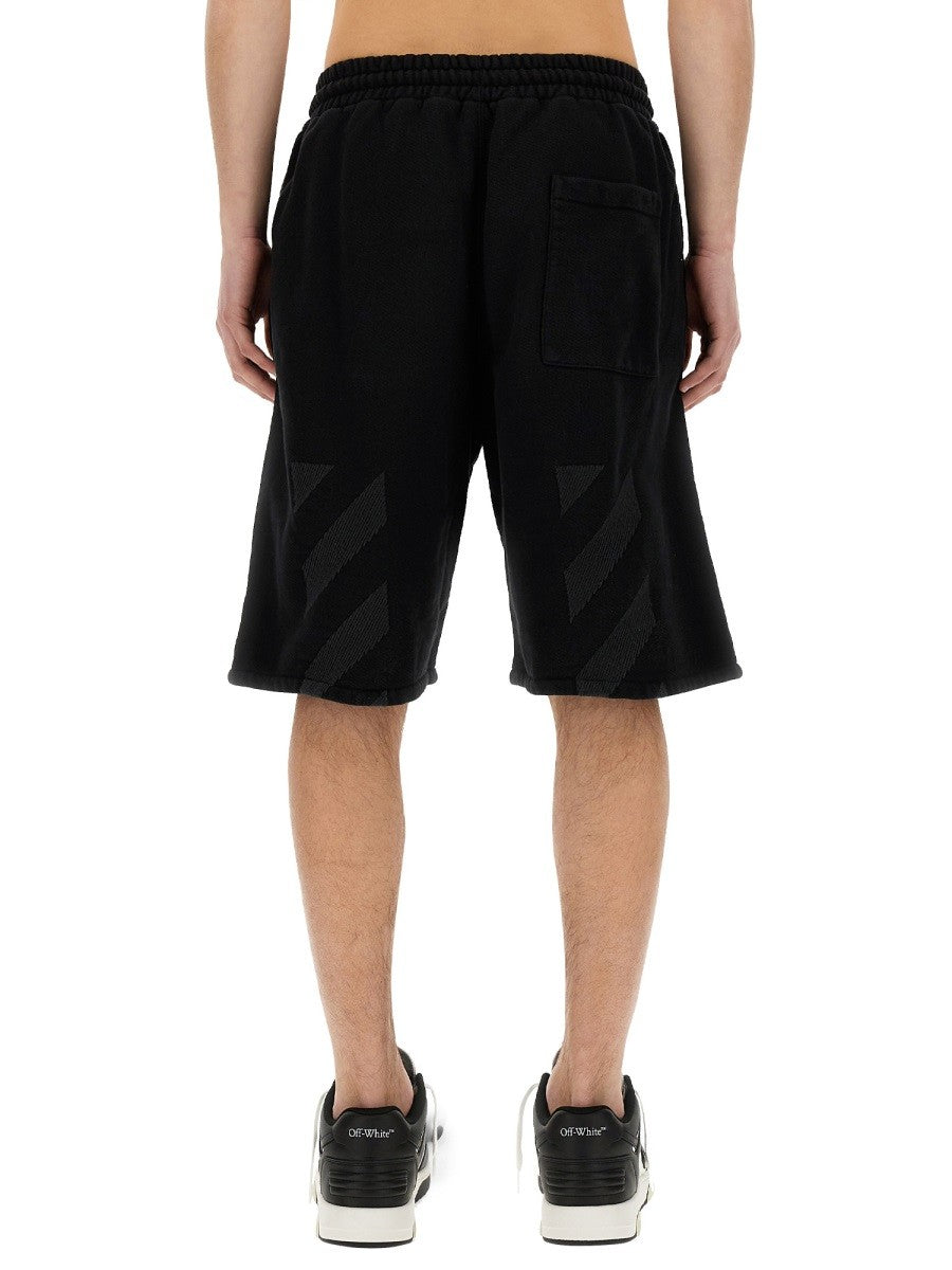 Off-white BERMUDA WITH LOGO