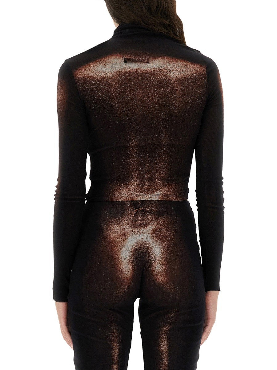 JEAN PAUL GAULTIER "BODY DUST" PRINT TOP