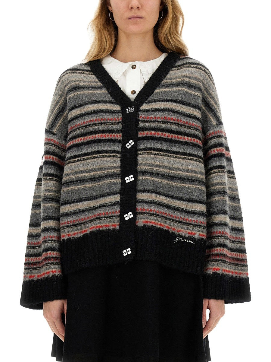 GANNI BOXY FIT CARDIGAN