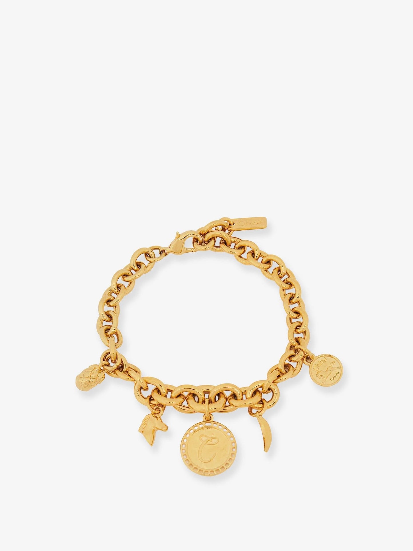 CHLOE' Brass bracelet with charms