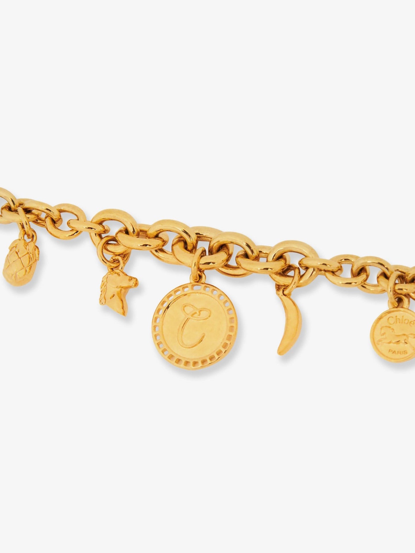 CHLOE' Brass bracelet with charms