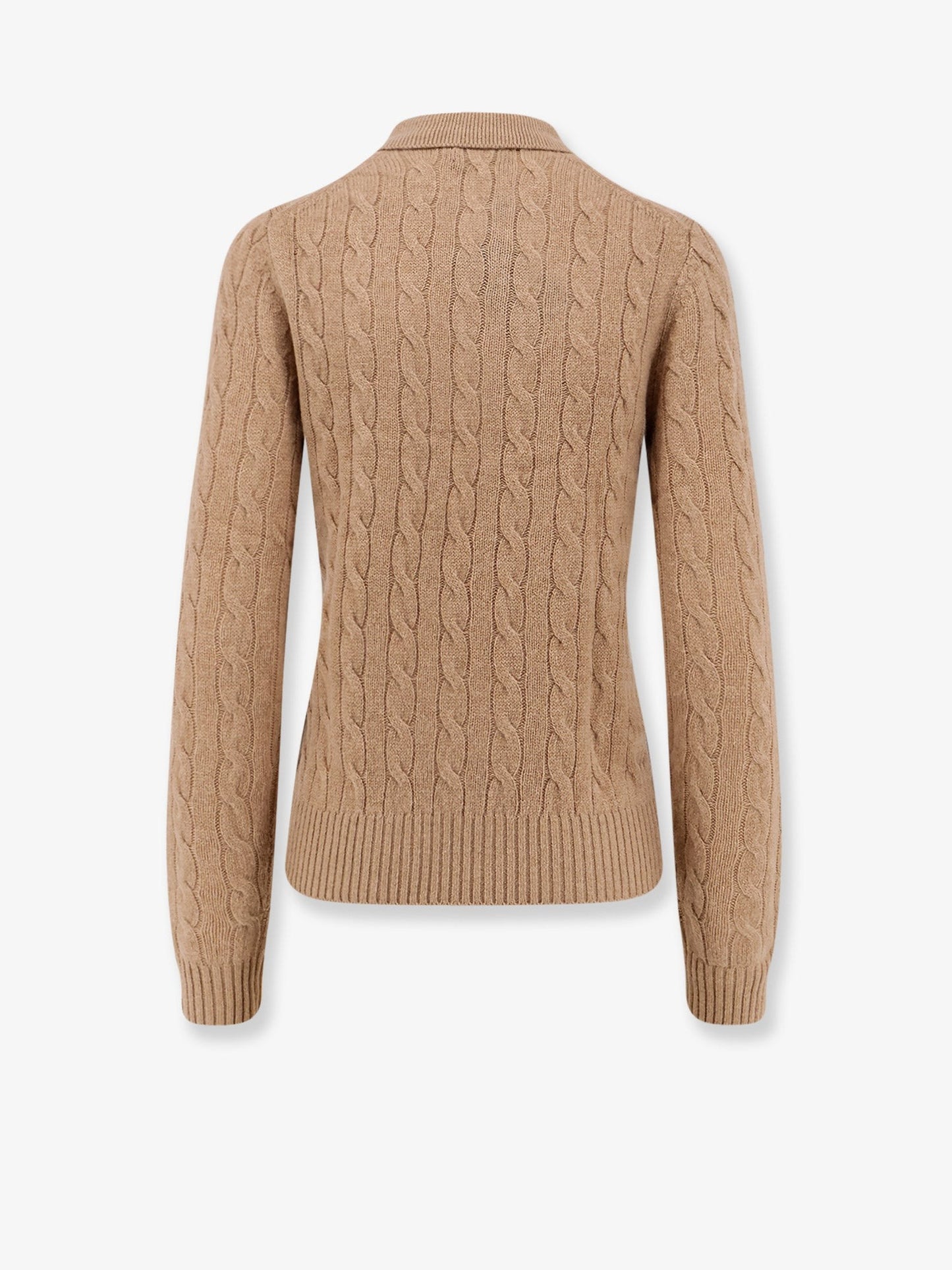 Polo Ralph Lauren Cable knit wool and cashmere polo sweater