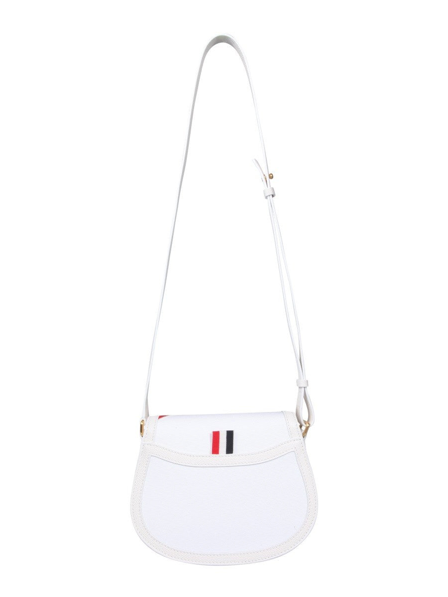 THOM BROWNE CANVAS SADDLE SHOULDER BAG