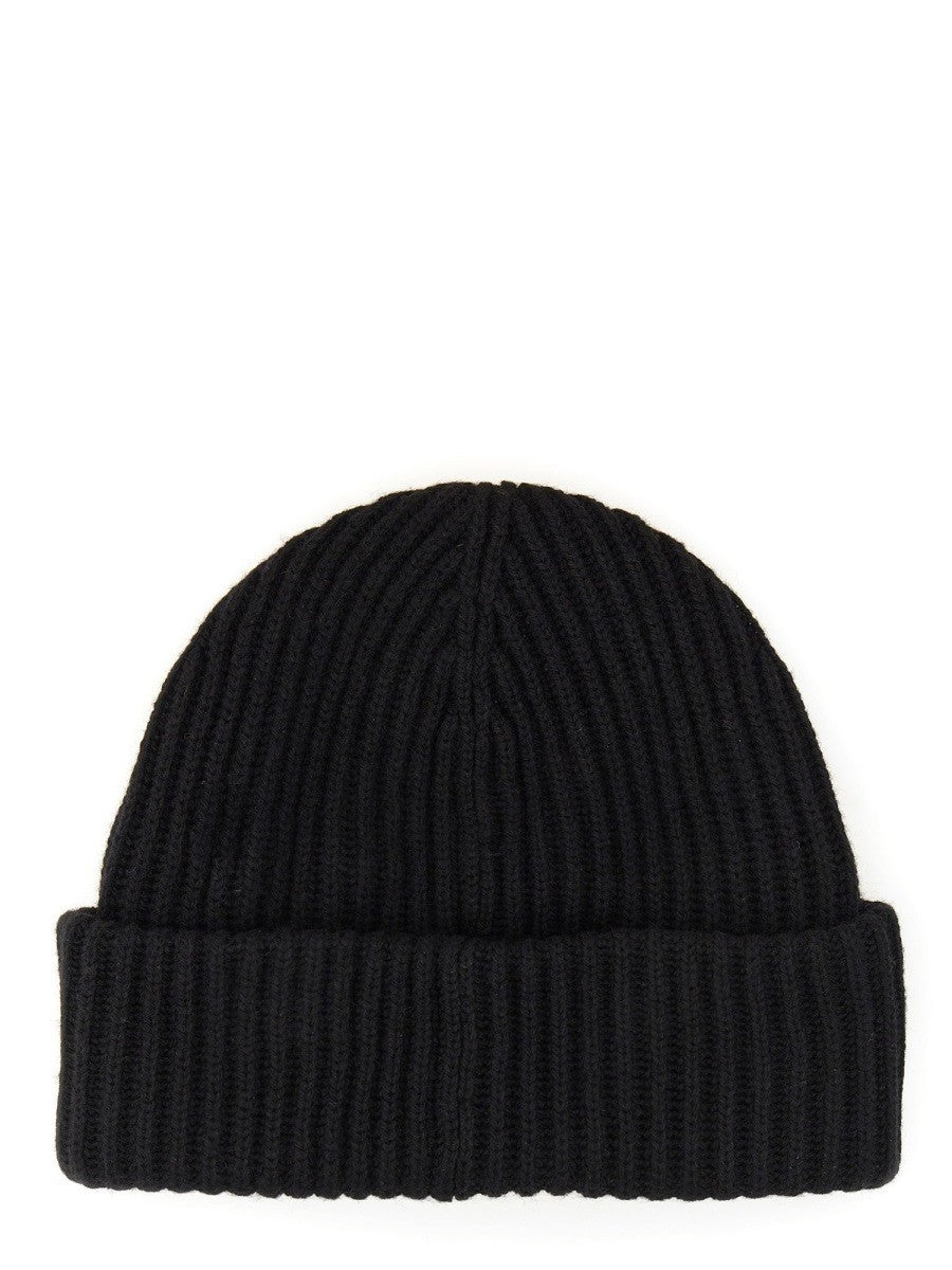 GANNI BEANIE HAT WITH LOGO