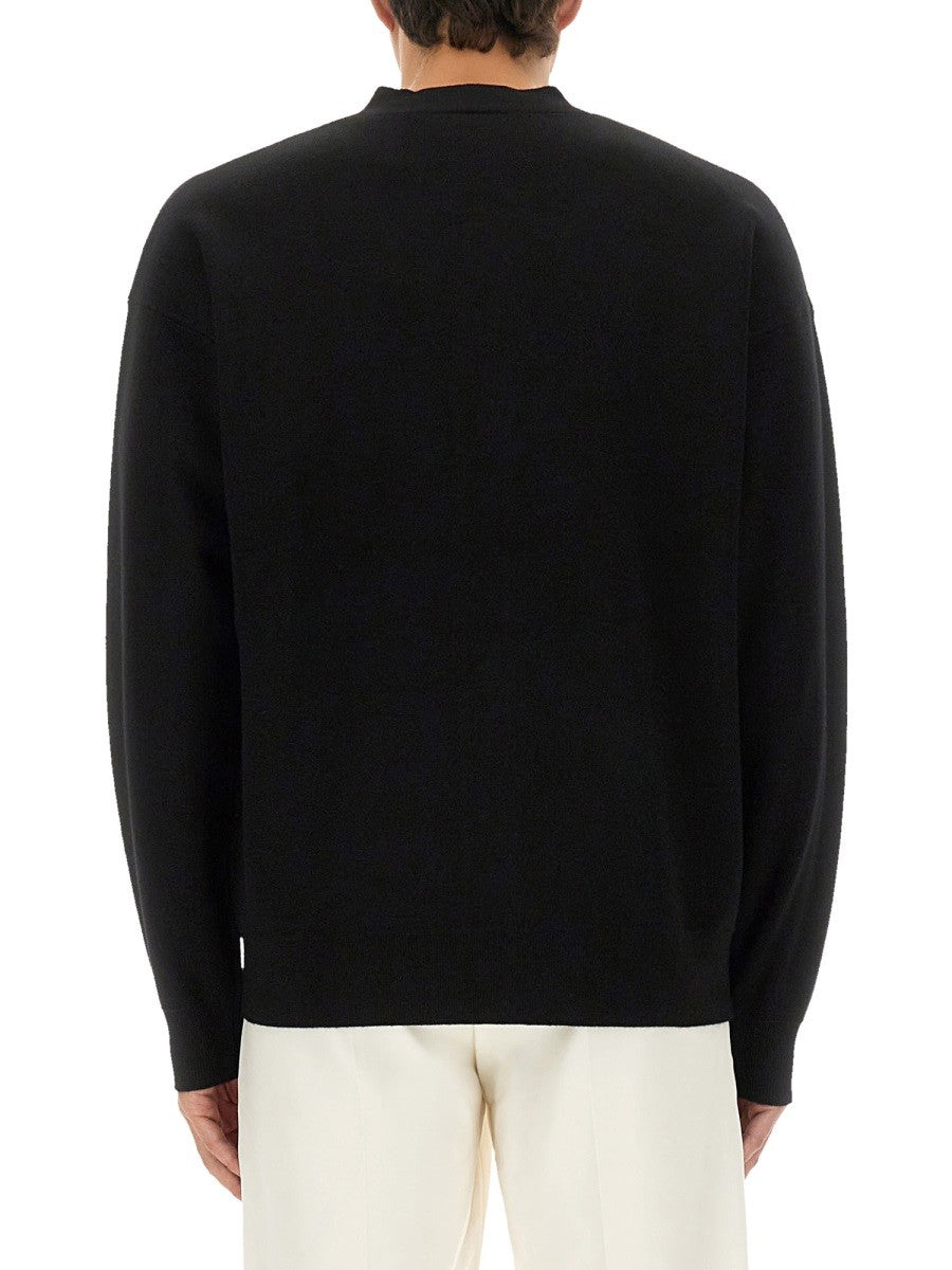 Drole De Monsieur CARDIGAN WITH LOGO EMBROIDERY