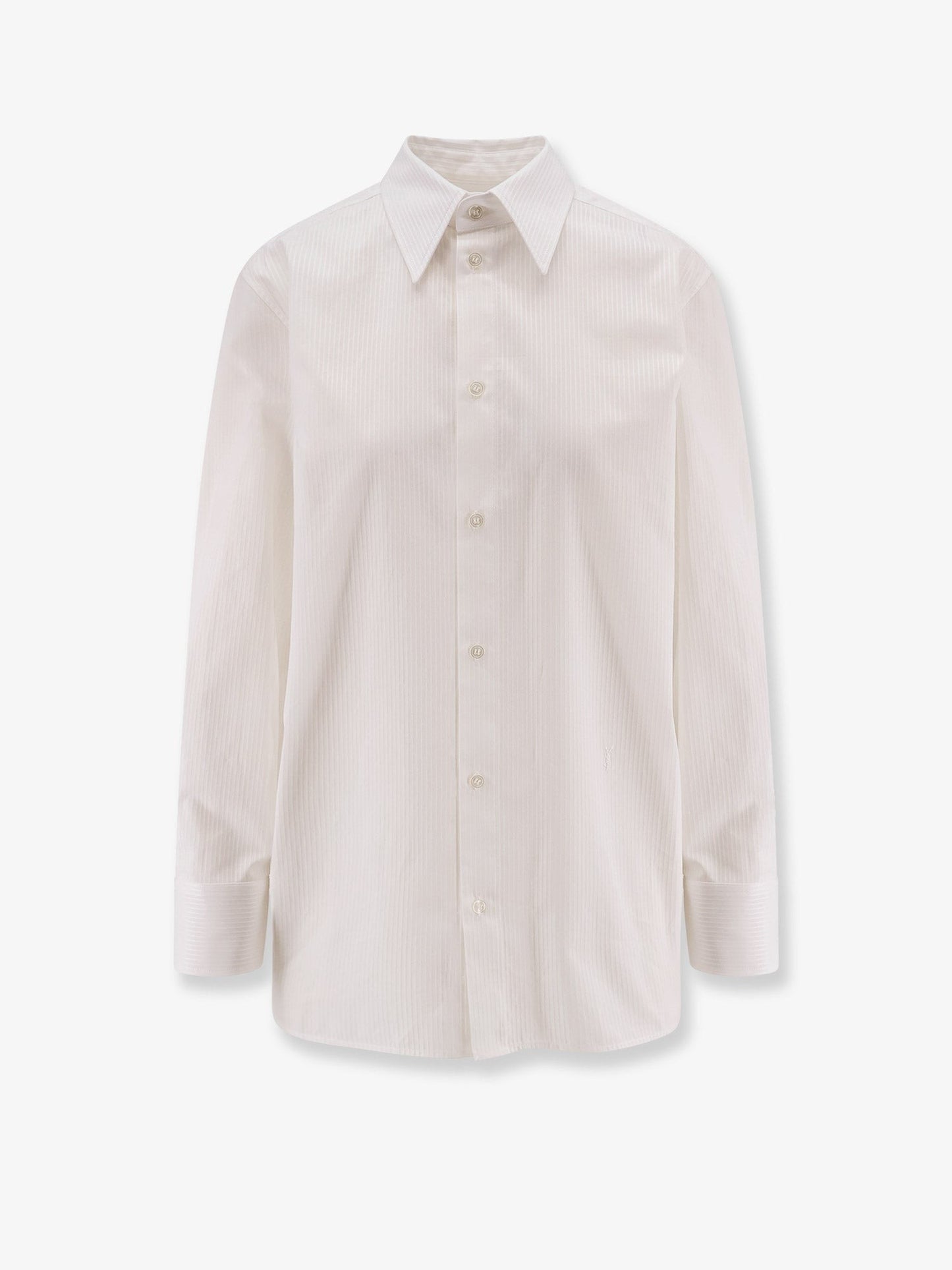 Saint Laurent Certified cotton shirt with Cassandre embroidery