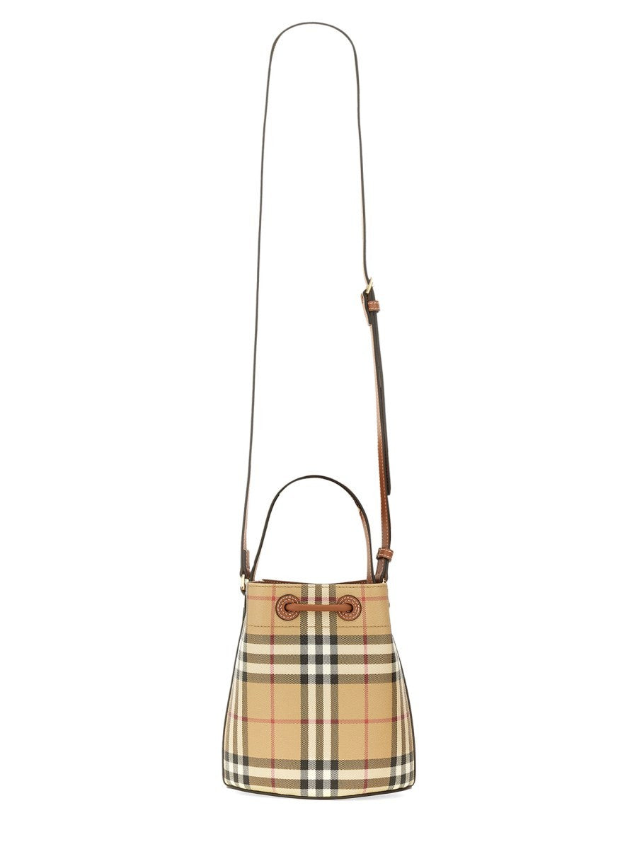 Burberry CHECK MINI BUCKET BAG