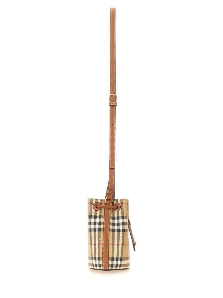 Burberry CHECK MINI BUCKET BAG