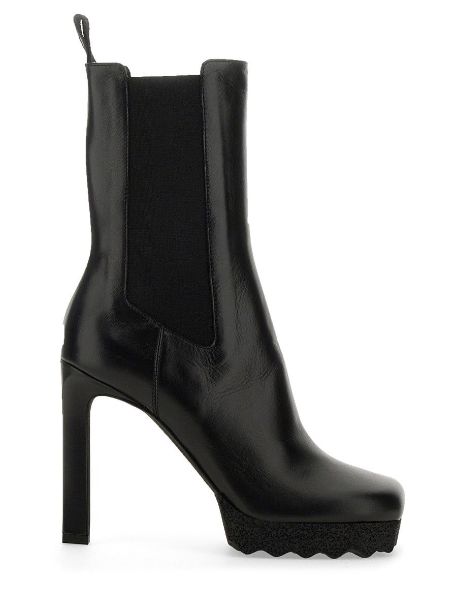 Off-white CHELSEA BOOT WITH HEEL