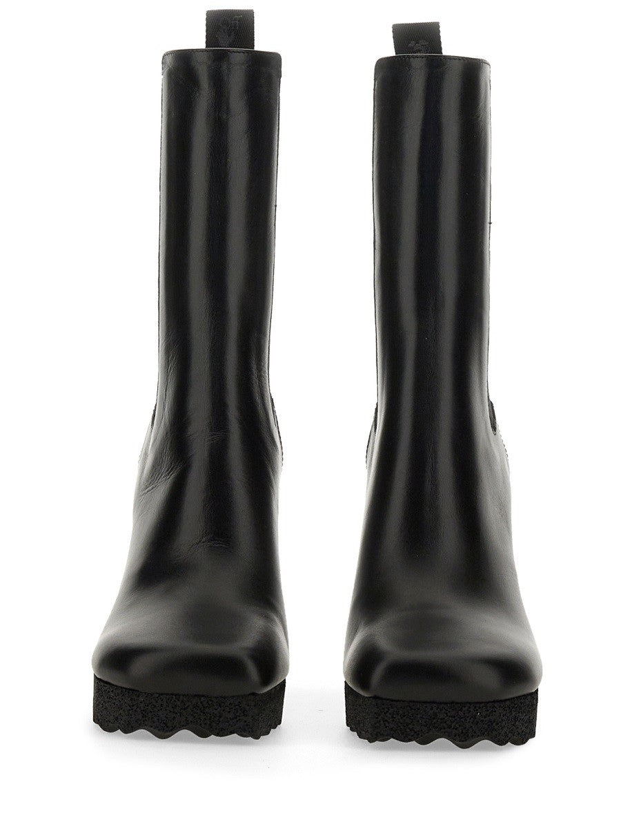 Off-white CHELSEA BOOT WITH HEEL