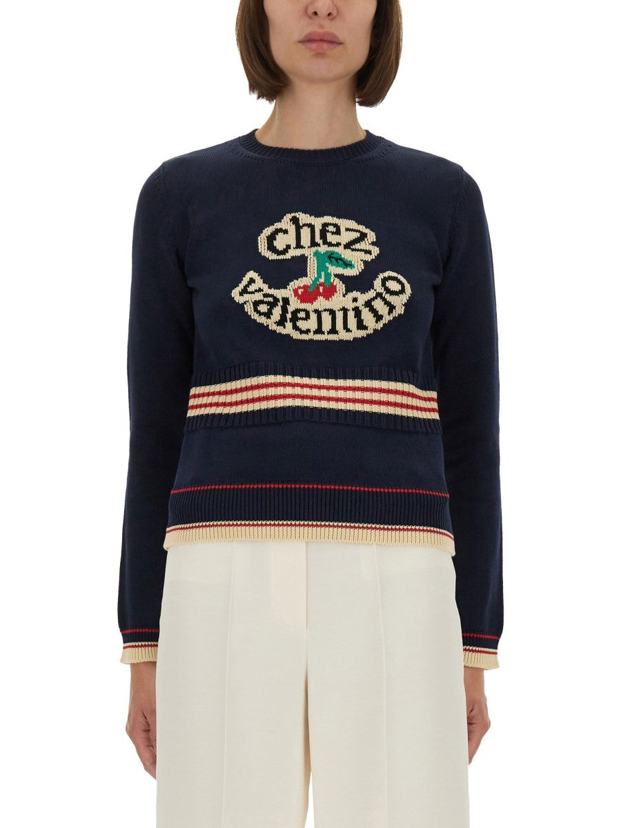 Valentino "CHEZ VALENTINO" COTTON SWEATER