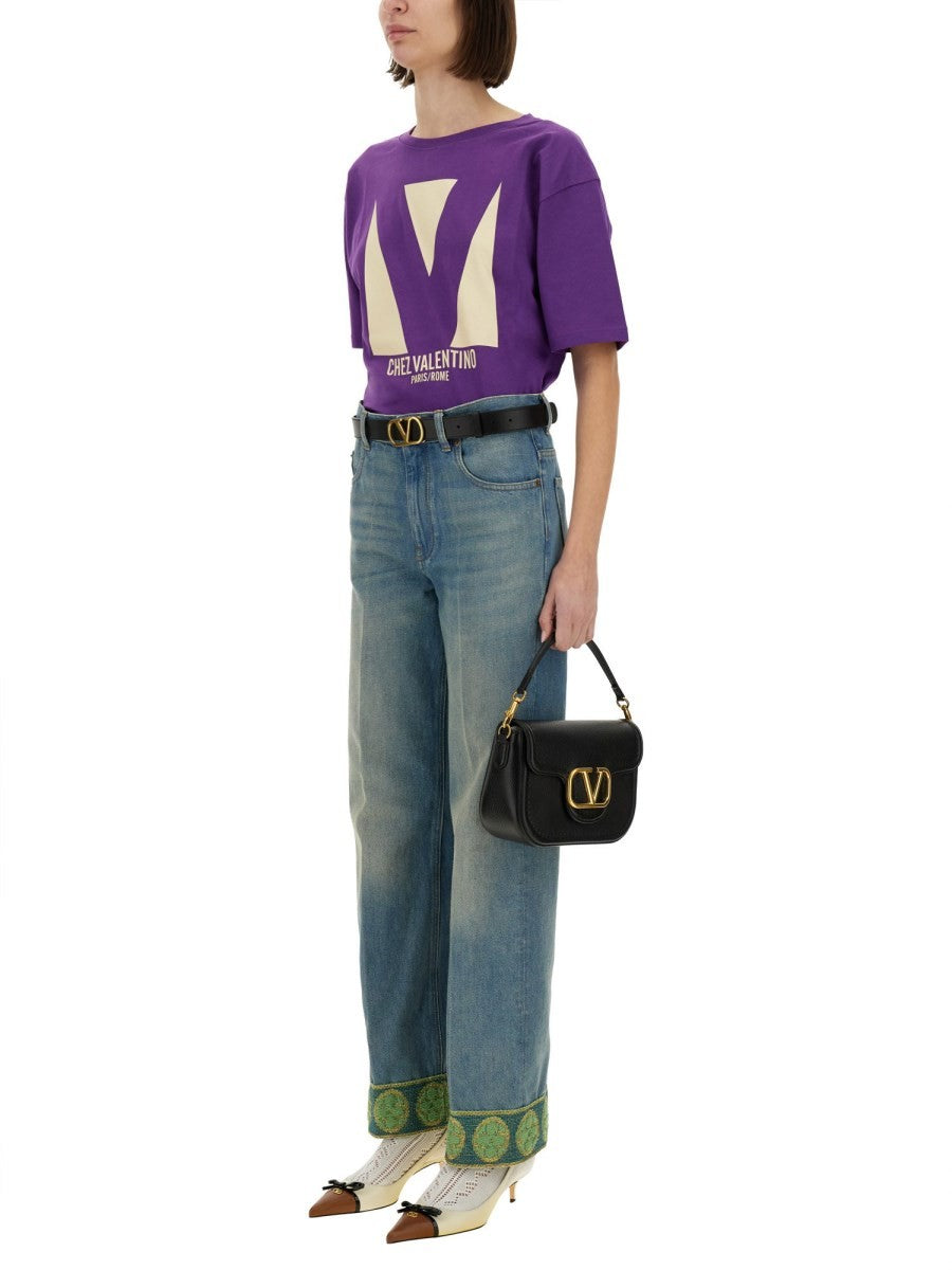 Valentino "CHEZ VALENTINO" PRINT T-SHIRT