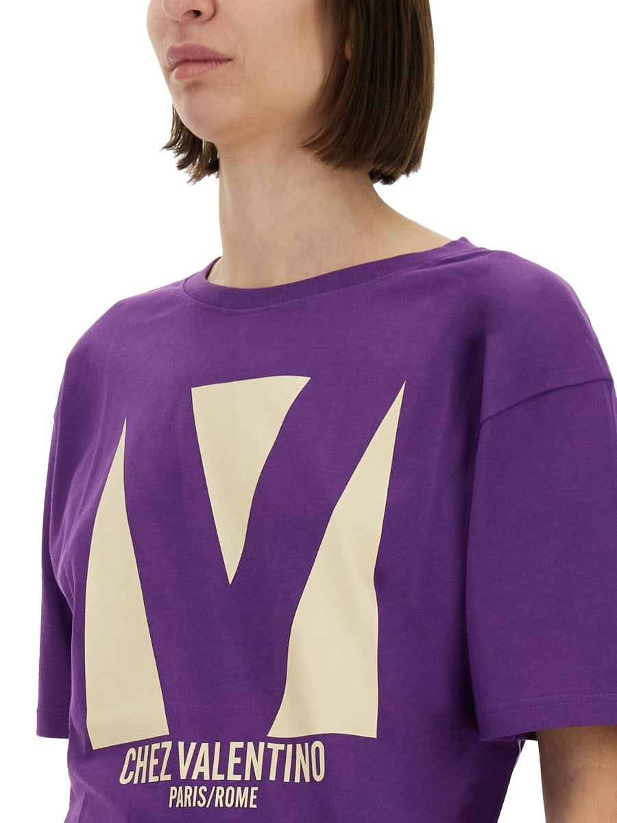 Valentino "CHEZ VALENTINO" PRINT T-SHIRT