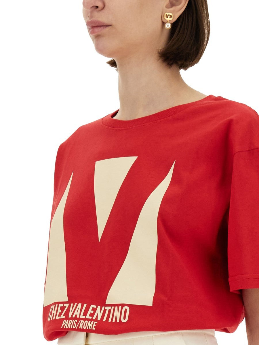 Valentino "CHEZ VALENTINO" PRINT T-SHIRT