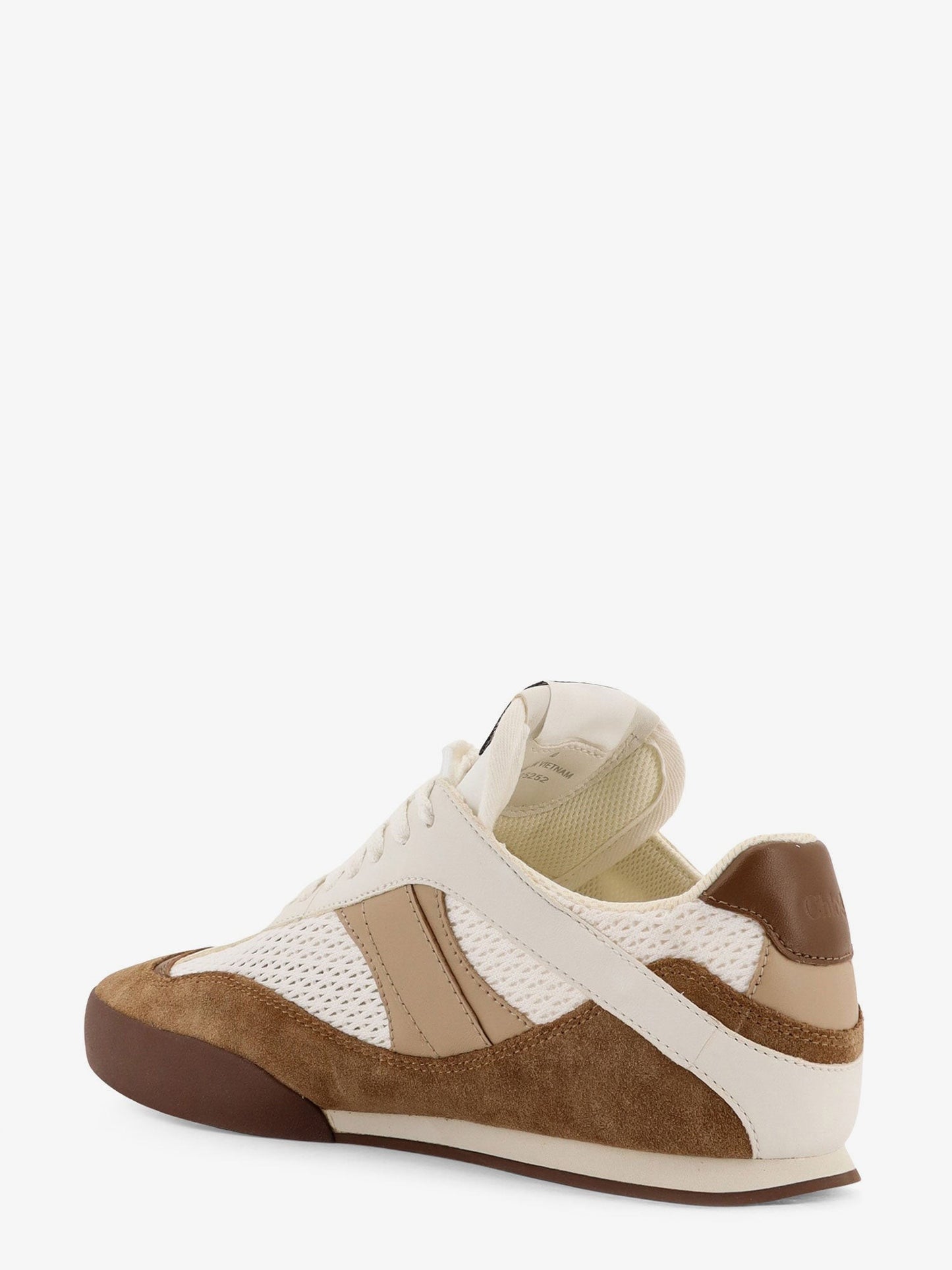 CHLOE' Chloé Kick leather sneakers with mesh inserts