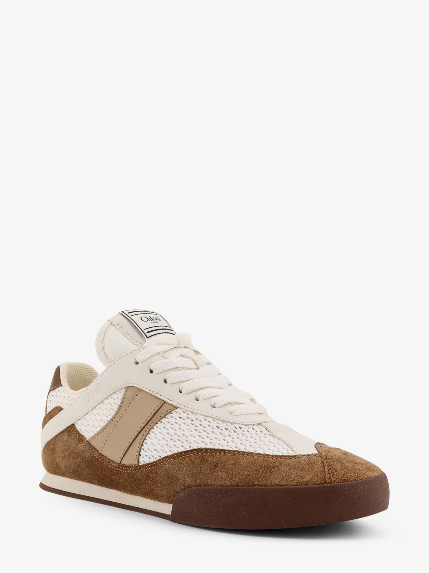 CHLOE' Chloé Kick leather sneakers with mesh inserts