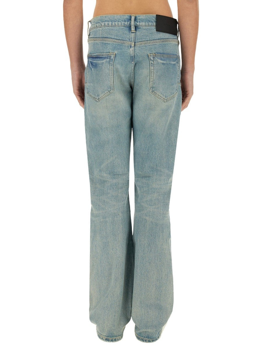 PURPLE BRAND "COATED FLARE" JEANS