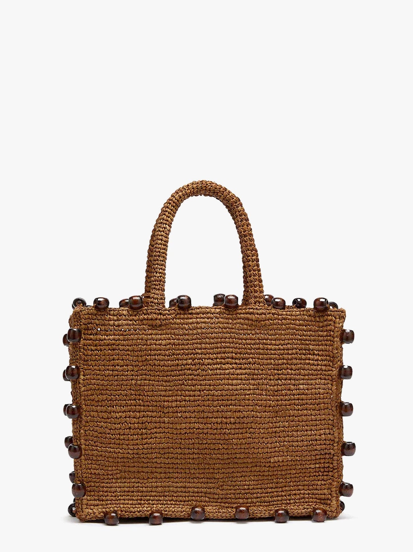 MC2 SAINT BARTH Colette rafia handbag with Logo embroidery