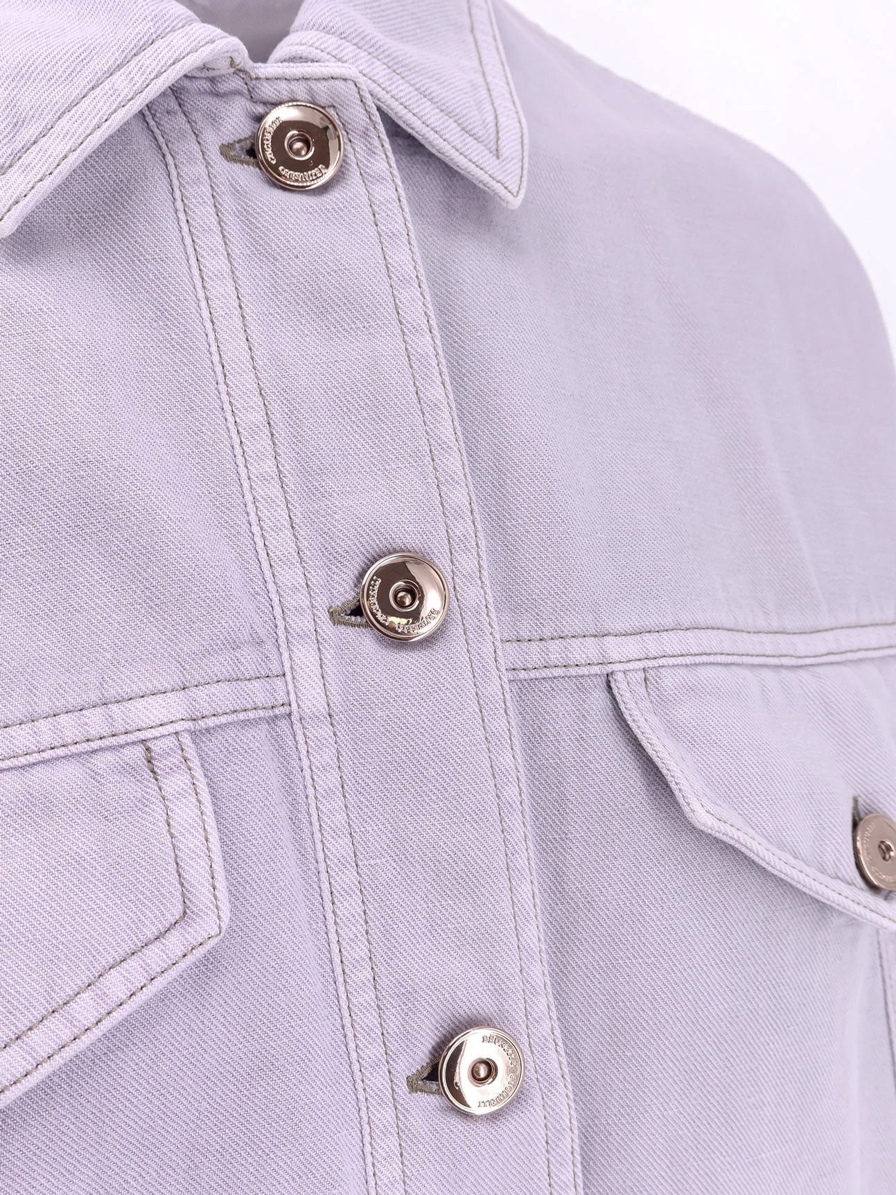 Brunello Cucinelli Cotton and linen denim jacket with elastic bottom