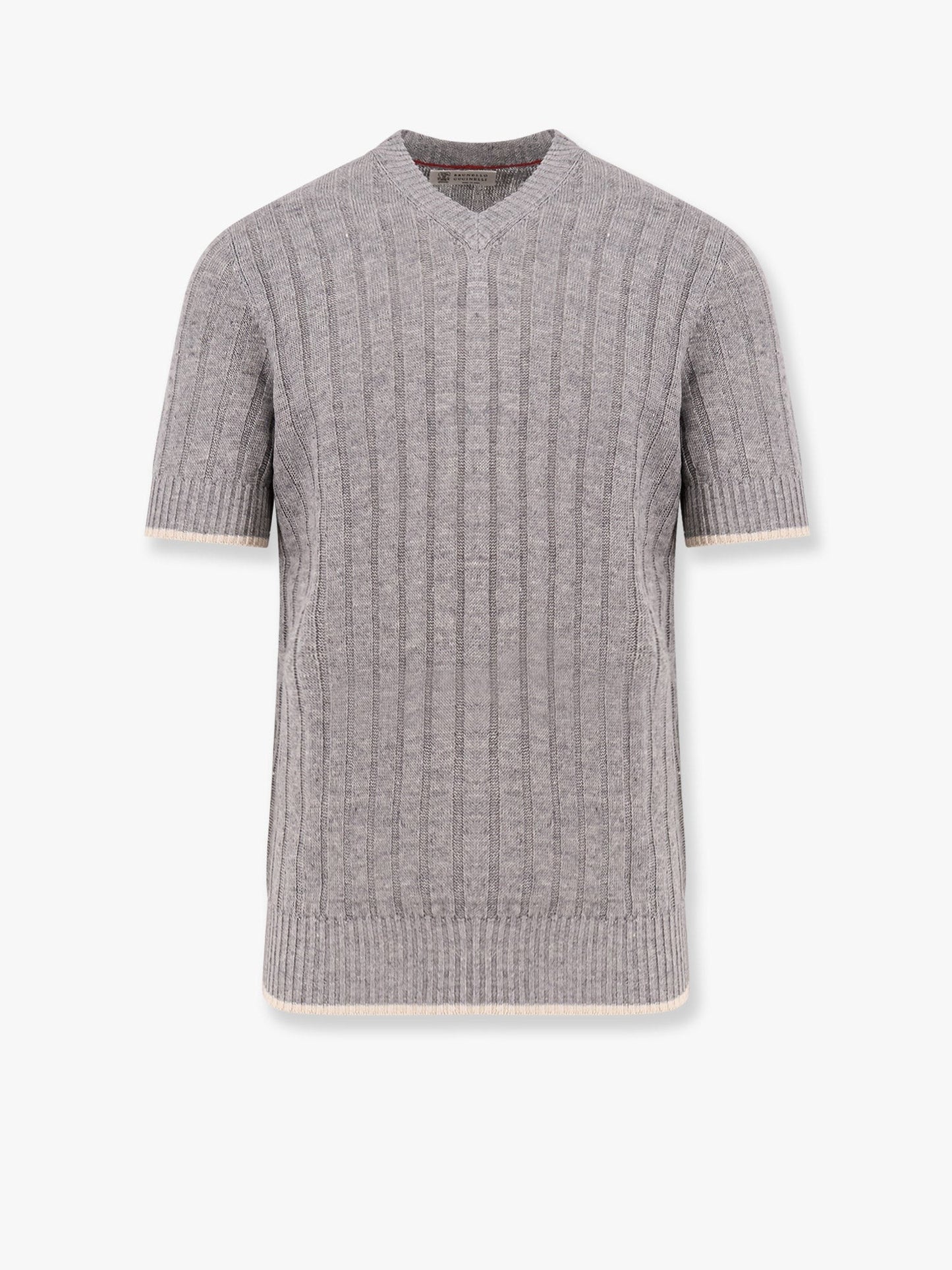 Brunello Cucinelli Cotton and linen ribbed sweater