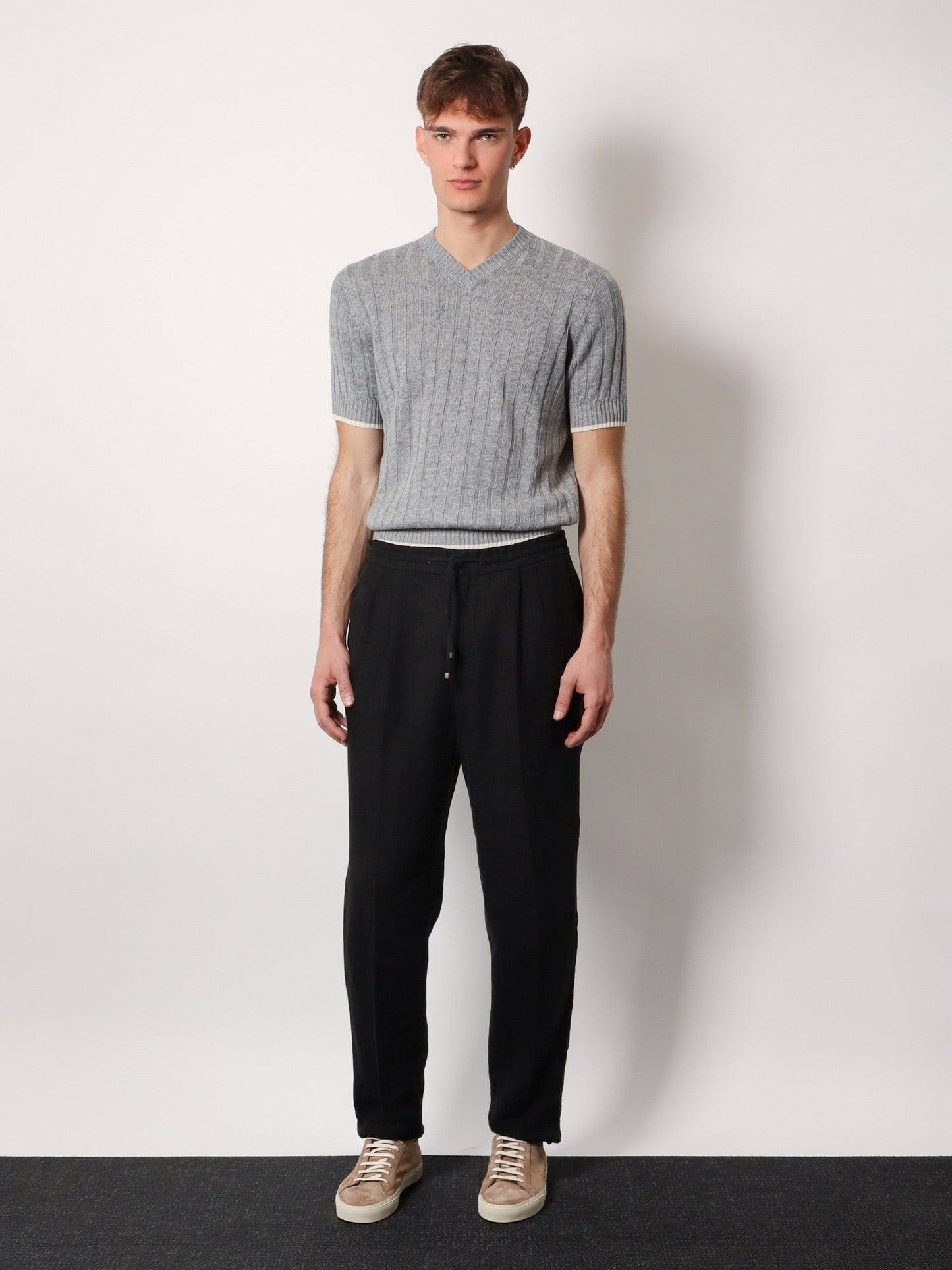 Brunello Cucinelli Cotton and linen ribbed sweater