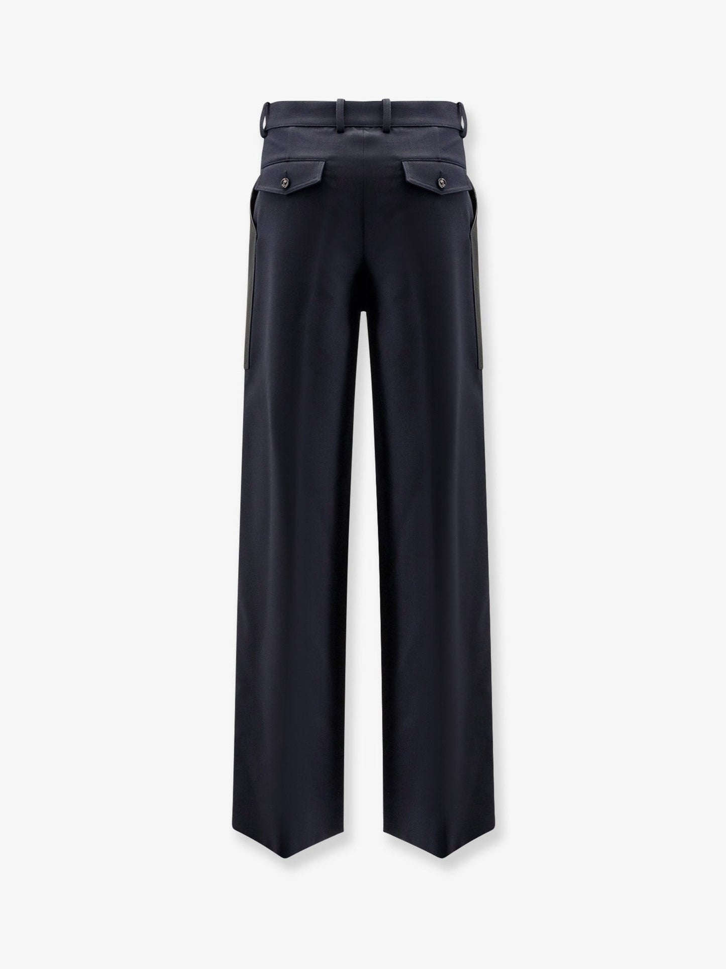 Bottega Veneta Cotton and wool trousers with leather inserts