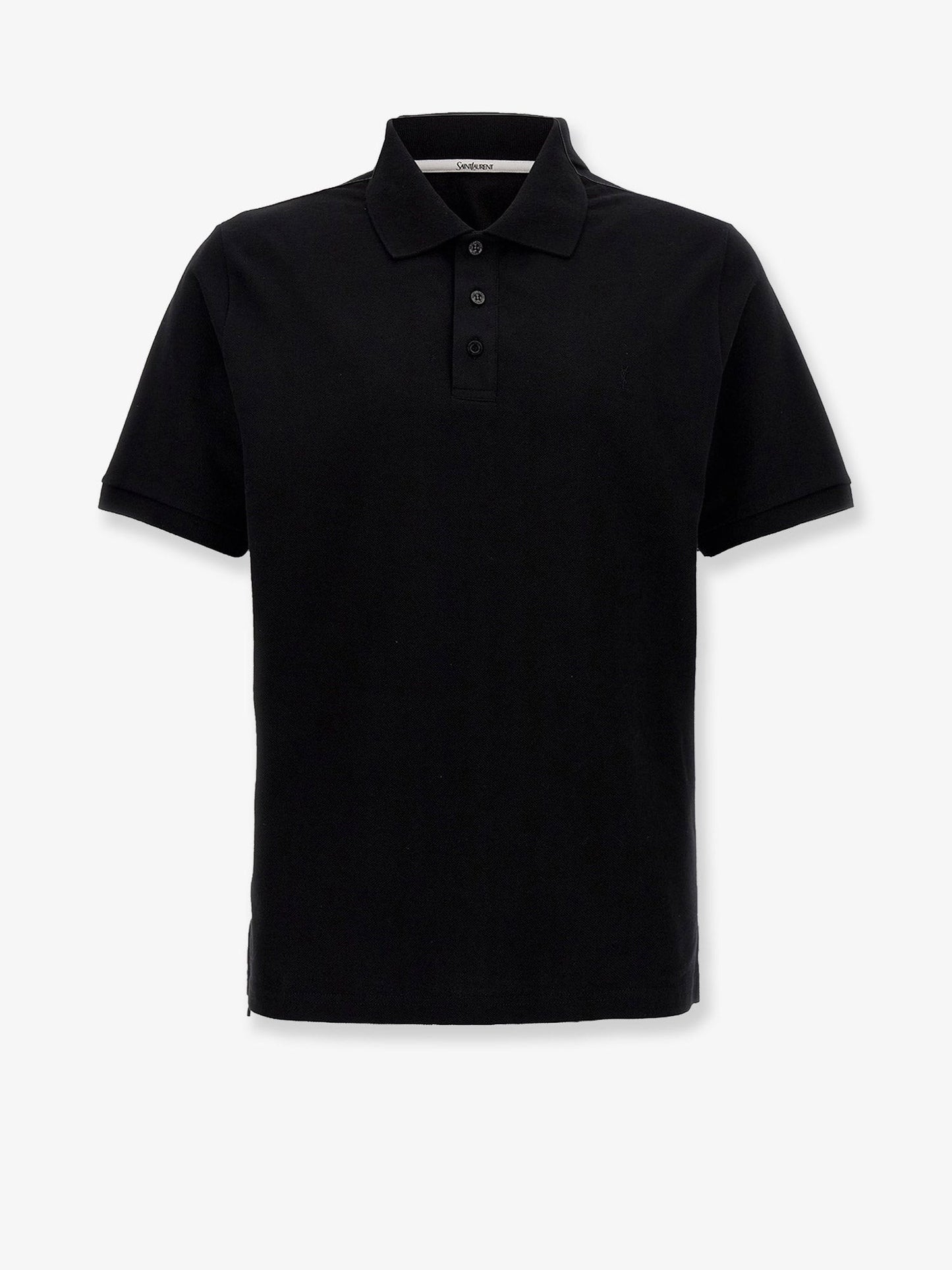 Saint Laurent Cotton blend polo shirt with Cassandre embroidery