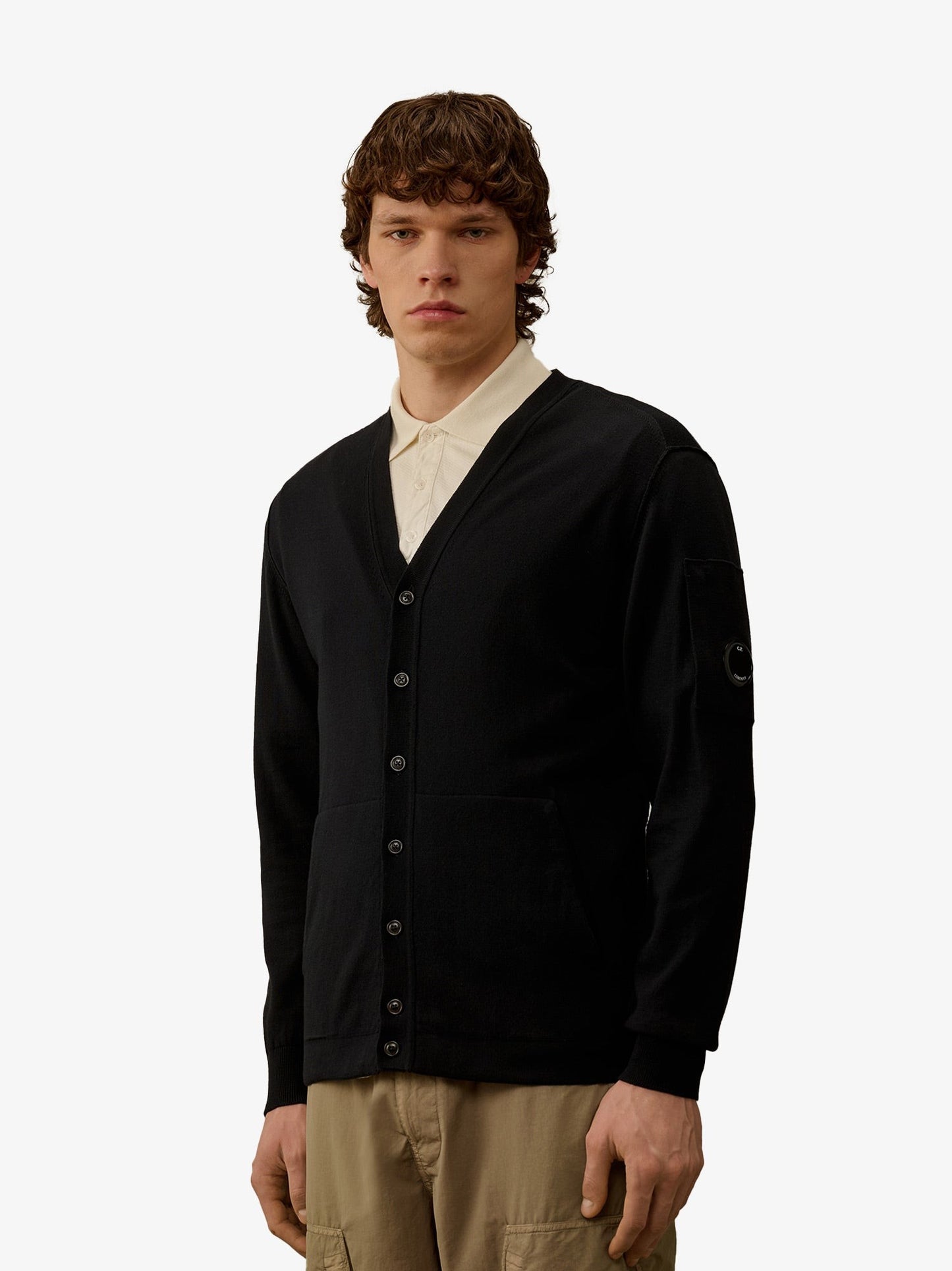 C.P.COMPANY Cotton cardigan with Logo detail
